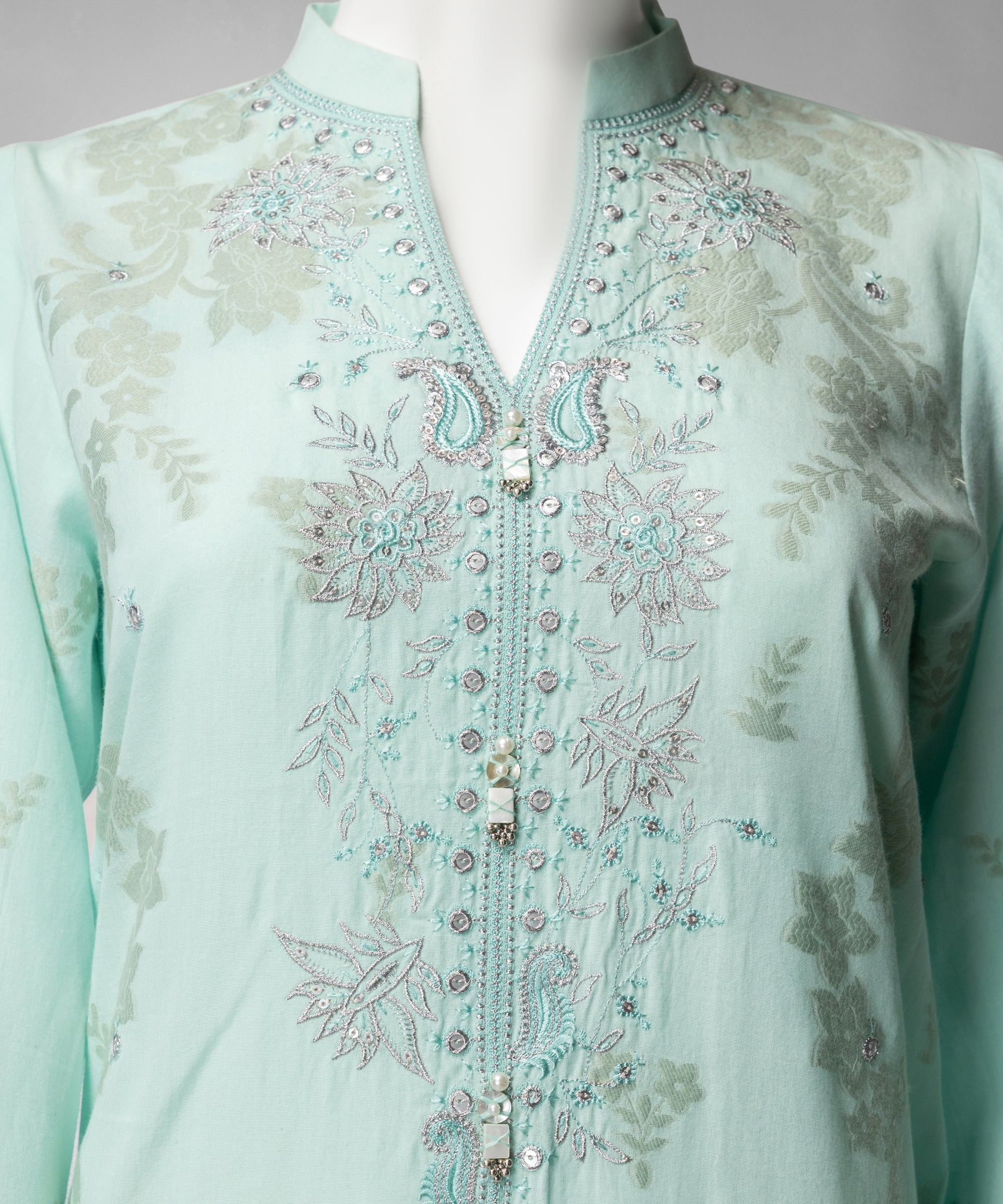 Green Lawn Embroidered 3Pc