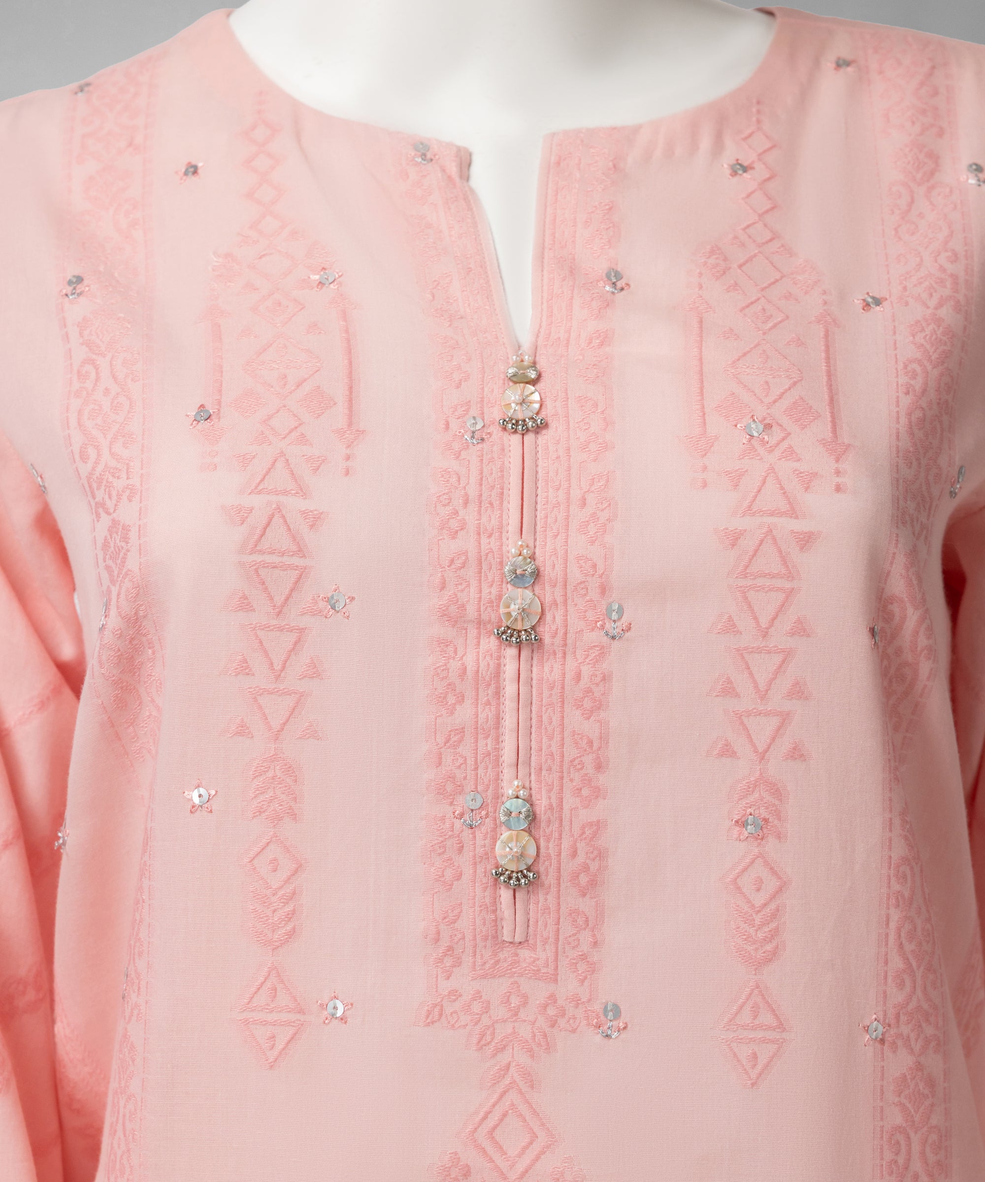 Pink Lawn Embroidered 3Pc