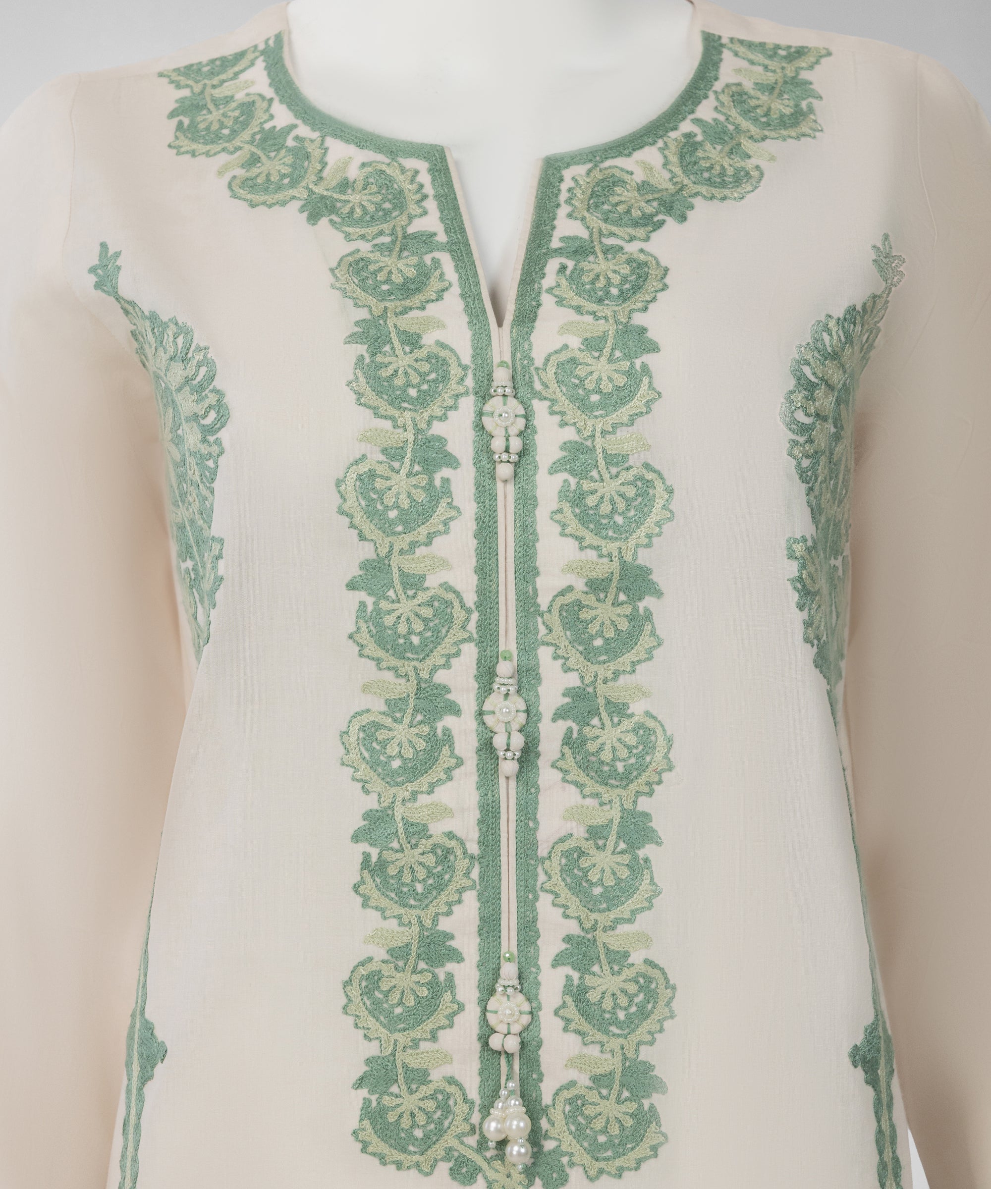 Off White Lawn Embroidered Unstitched 3Pc