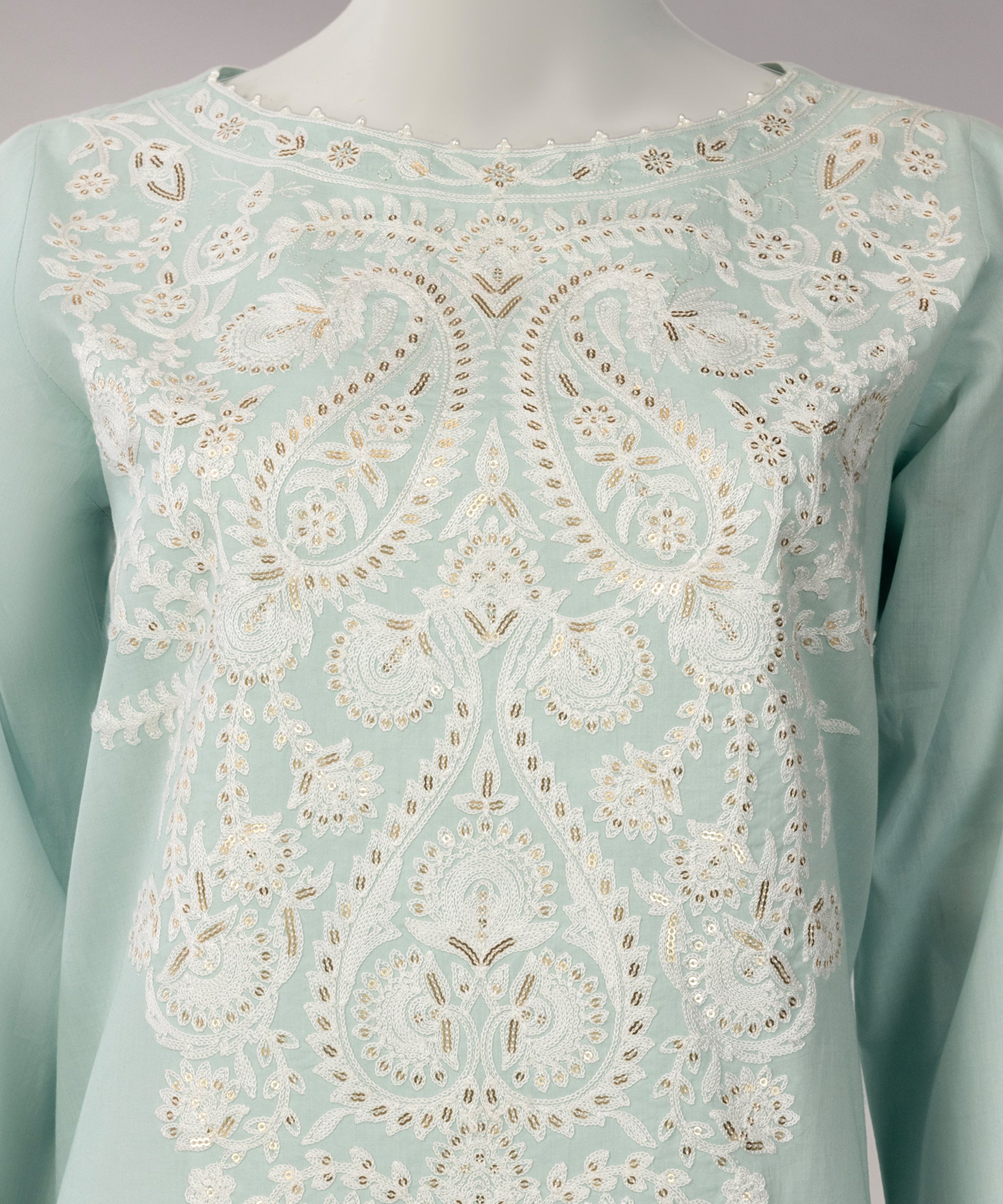 Sky Blue Lawn Embroidered Unstitched 3Pc