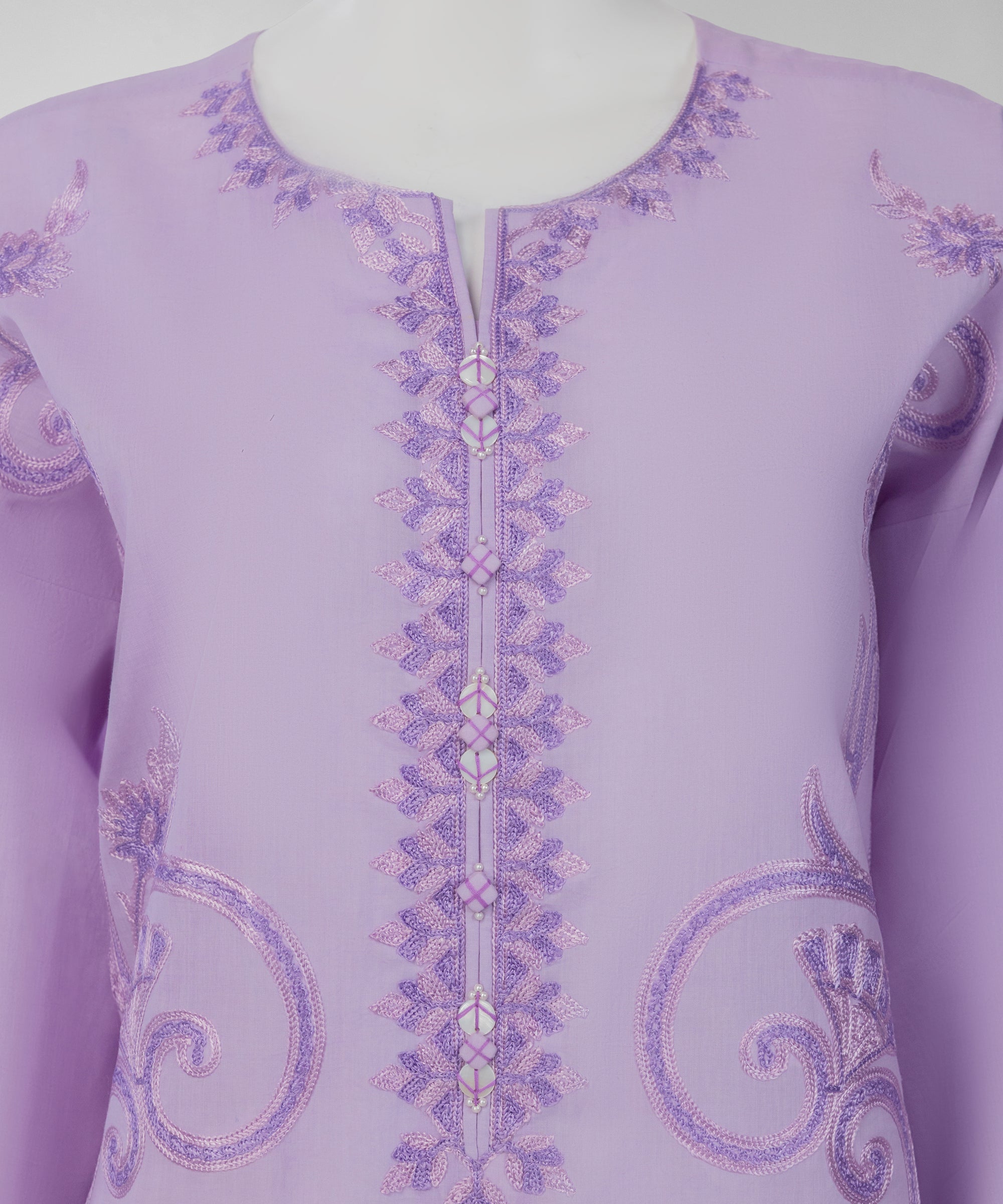 Purple Lawn Embroidered Unstitched 3Pc