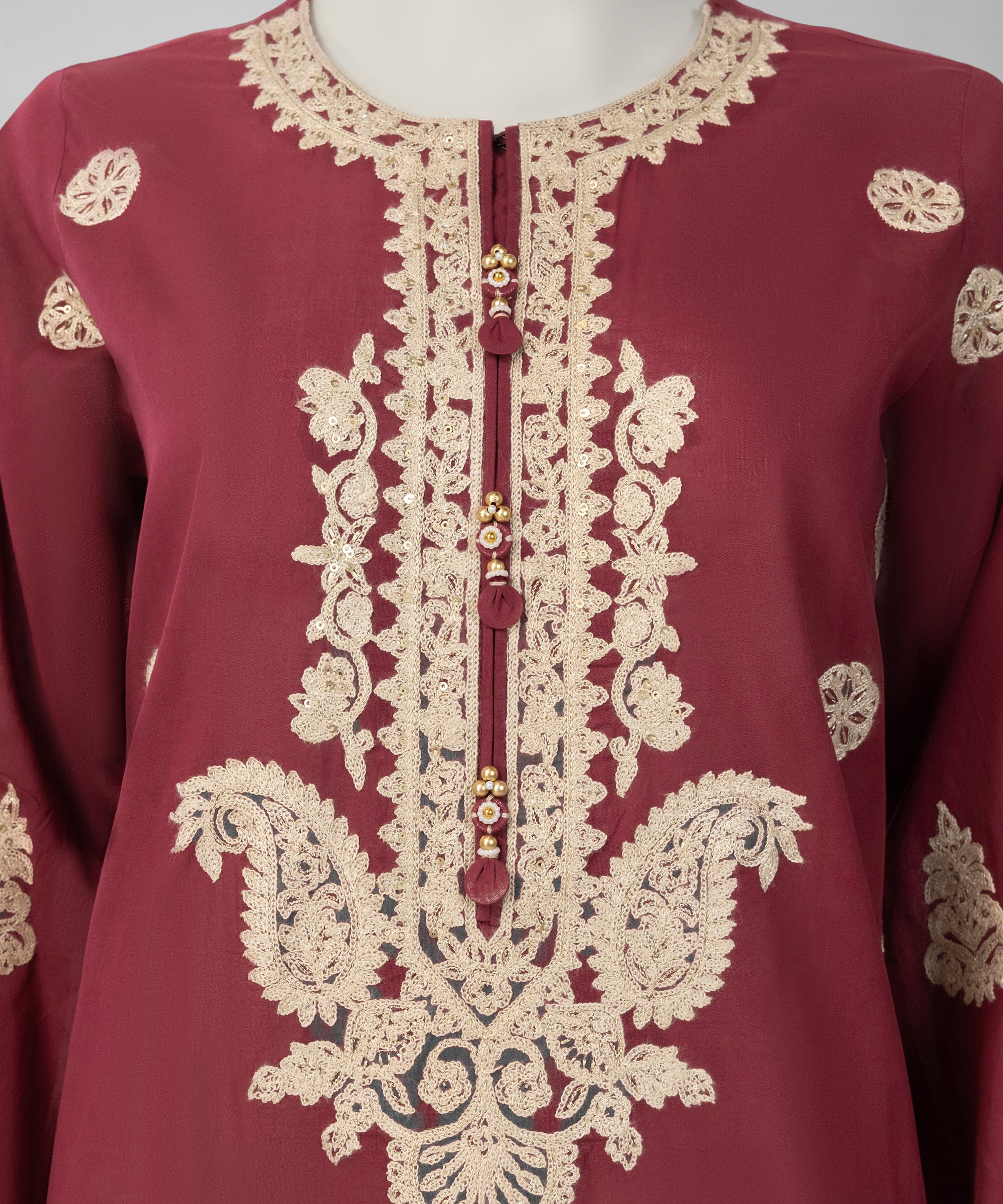 Red Lawn Embroidered Unstitched 3Pc