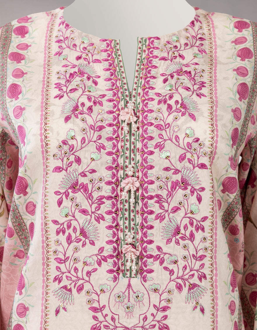 MULTICOLOR VISCOSE EMBROIDERED UNSTITCHED 3PC