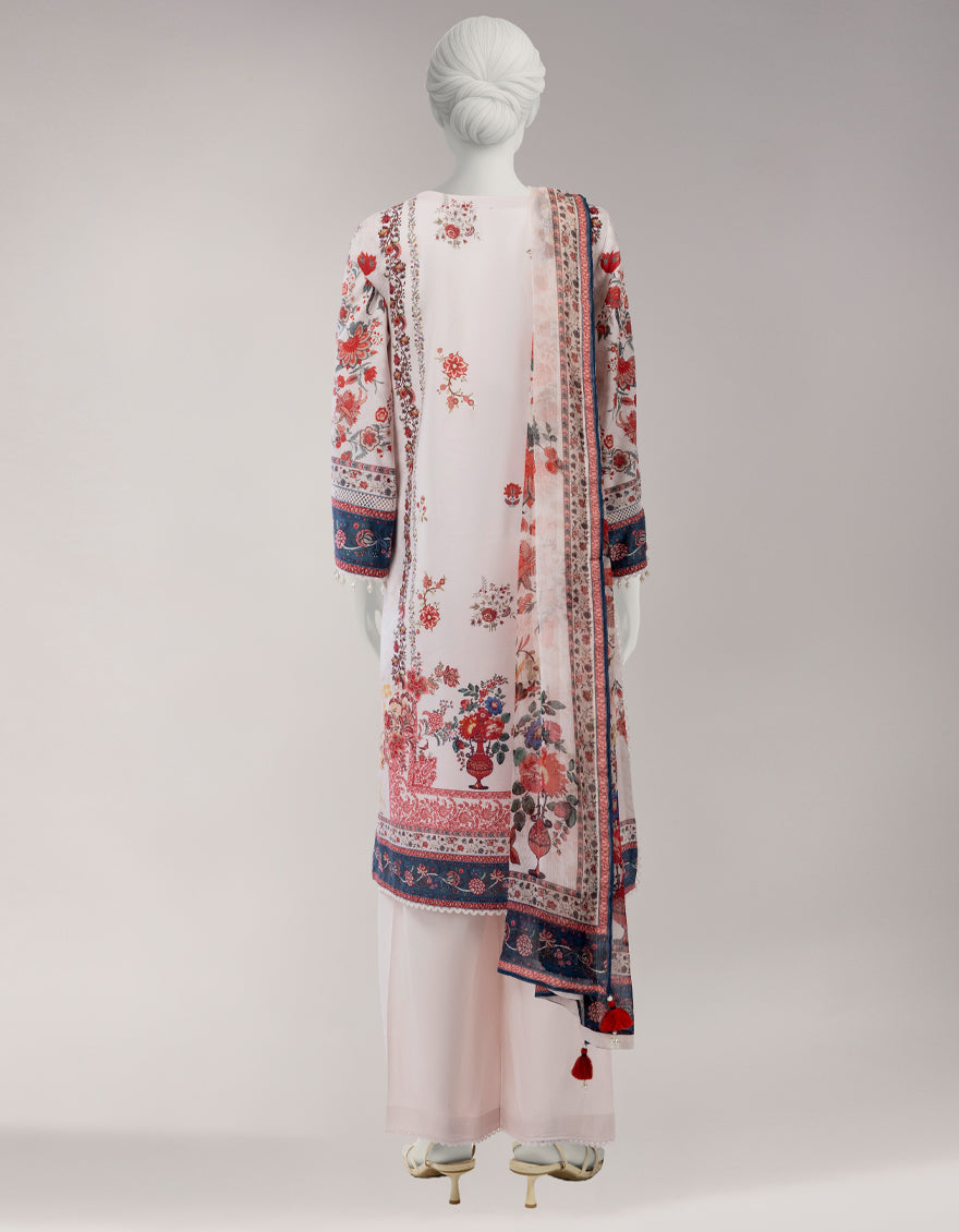 MULTICOLOR VISCOSE DIGITAL PRINTED UNSTITCHED 3PC