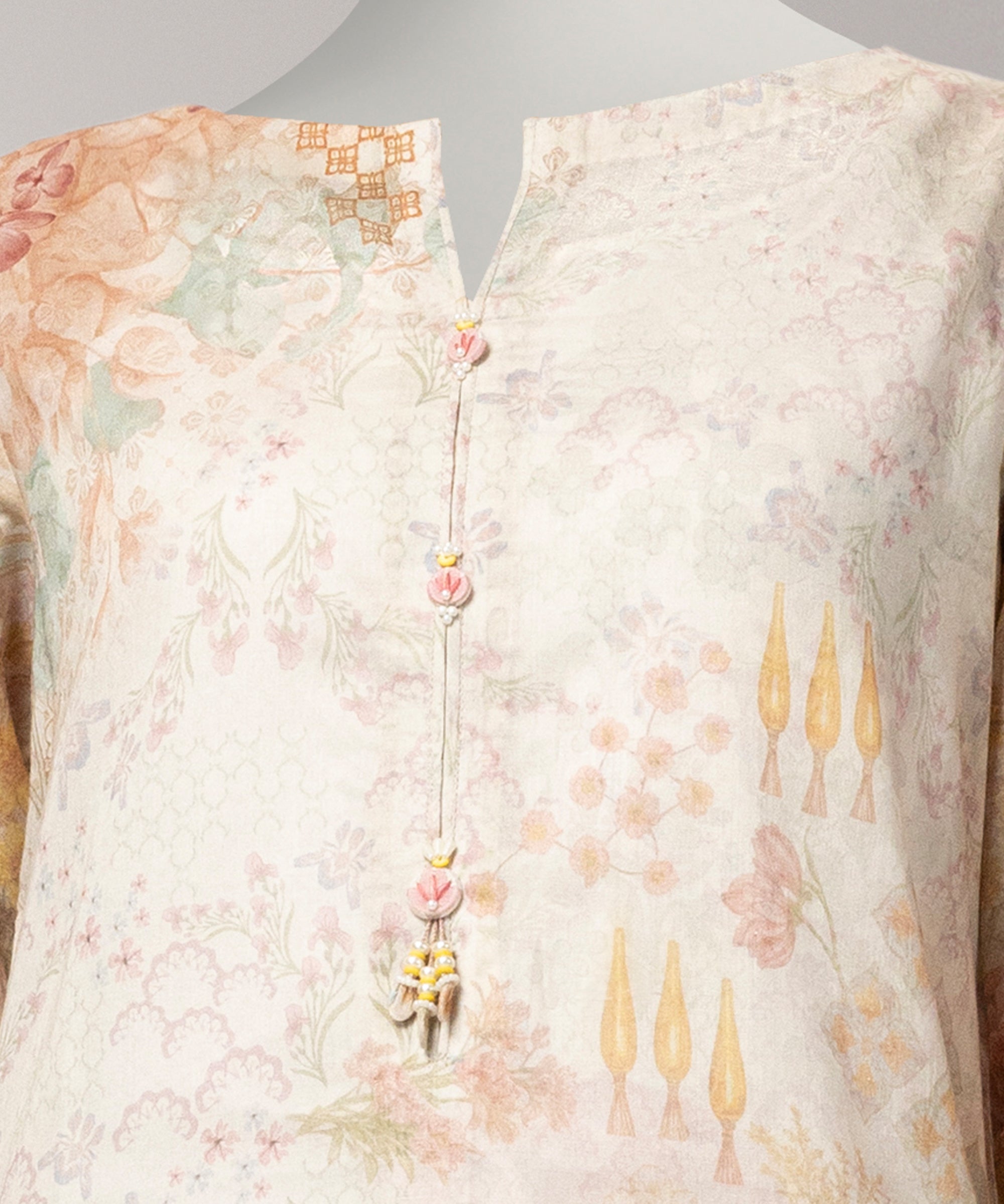 Beige Digital Printed Liminal Unstitched 3Pc