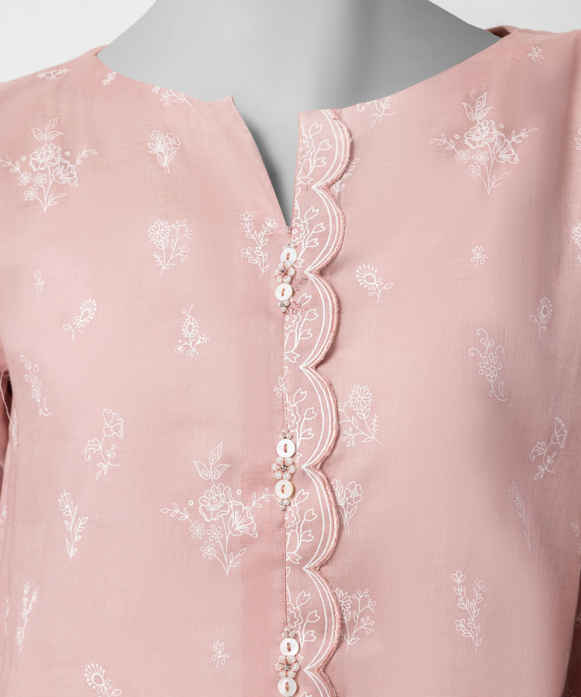 Pink Embroidered Liminal Unstitched 3Pc