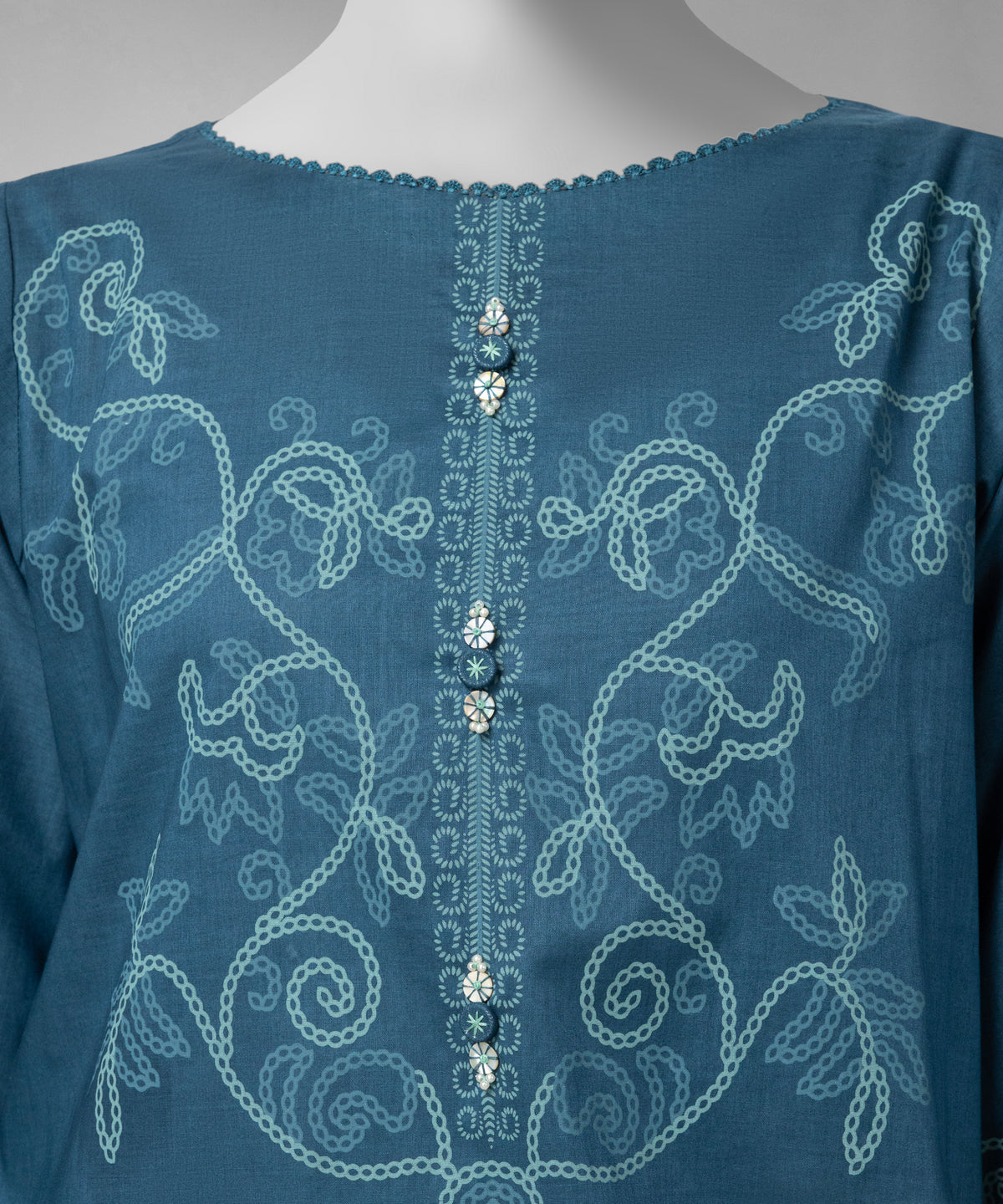 Blue Embroidered Liminal Unstitched 3Pc
