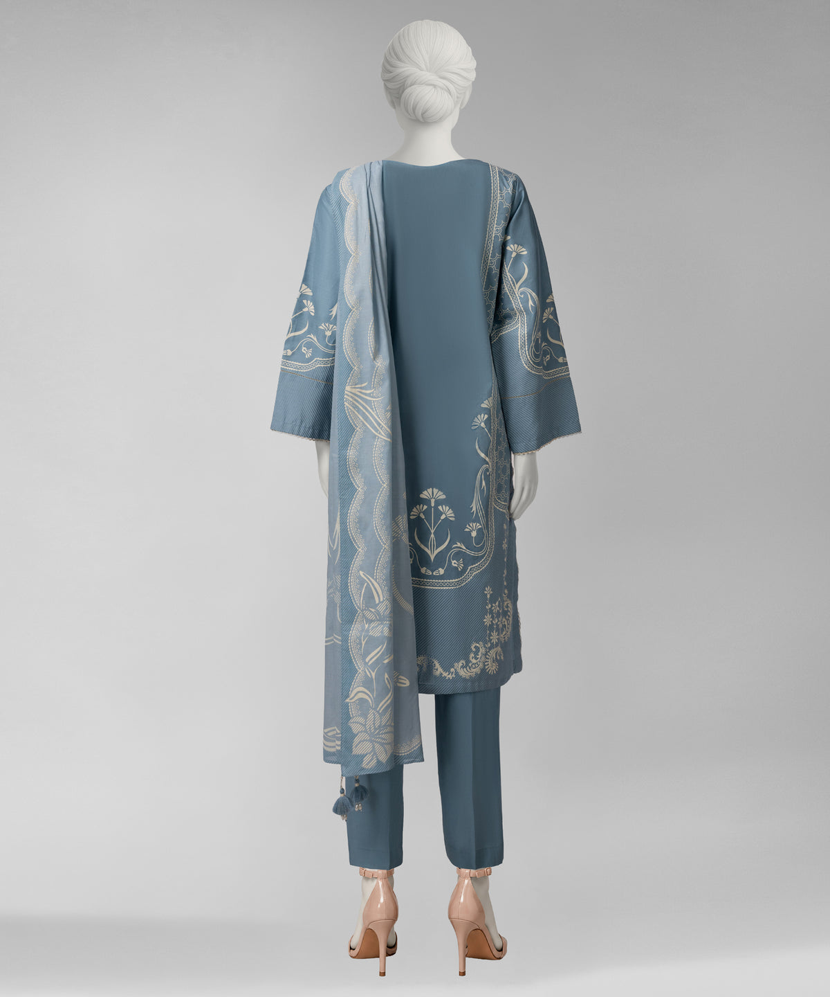 Blue Embroidered Liminal Unstitched 3Pc