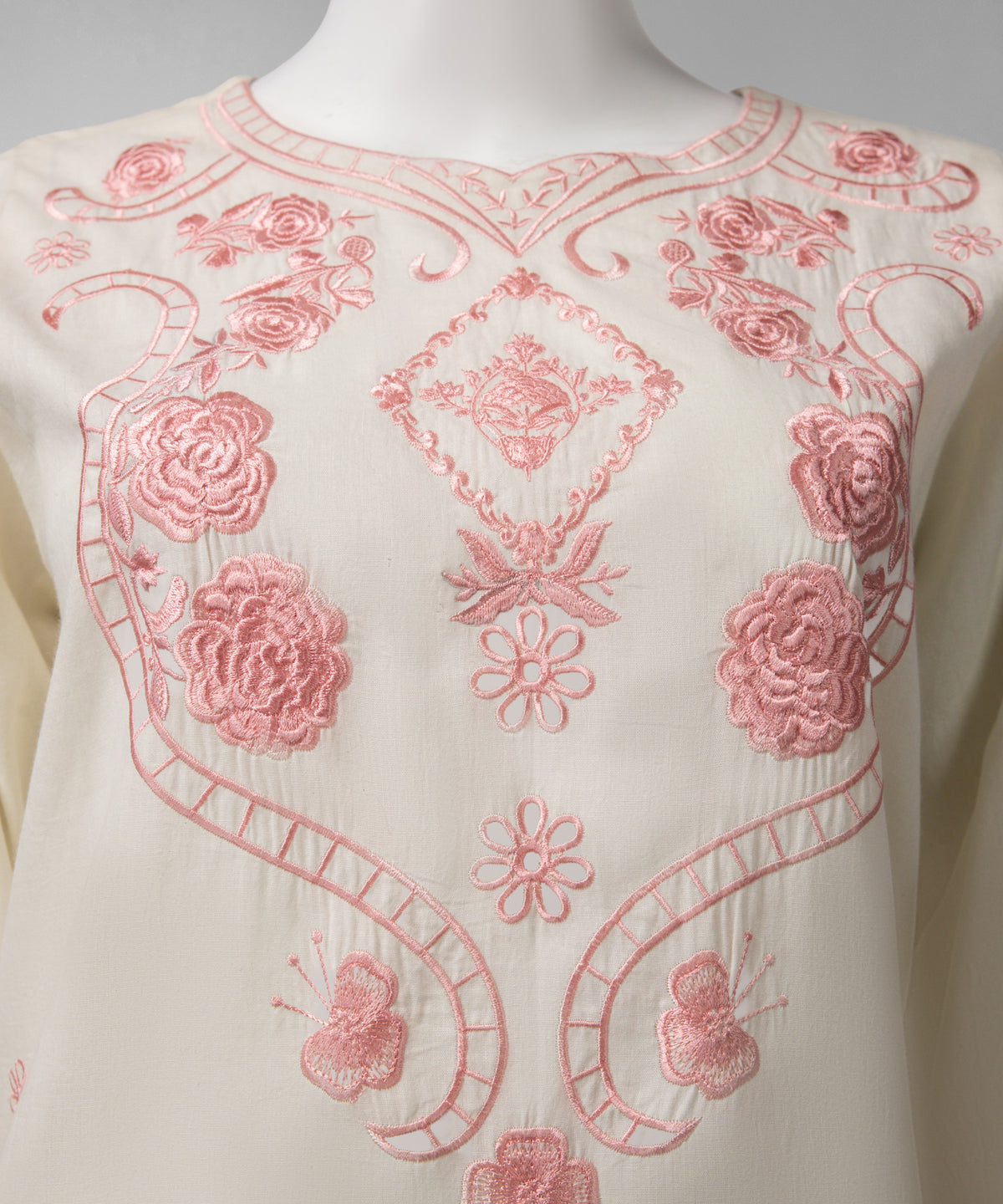Off White Embroidered Liminal Unstitched 3Pc