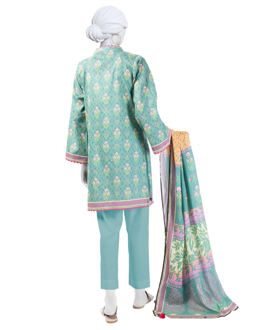MULTICOLOR LAWN PRINTED UNSTITCHED 3PC