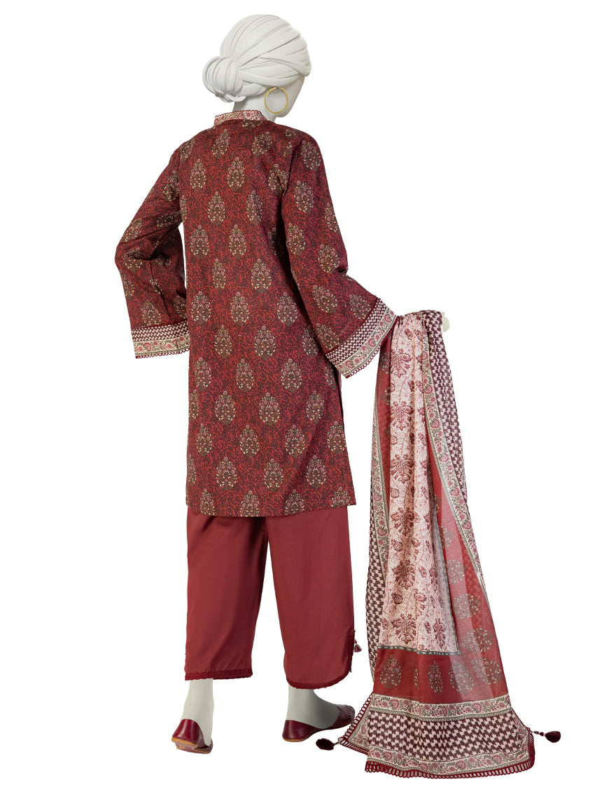 MULTICOLOR LAWN PRINTED UNSTITCHED 3PC