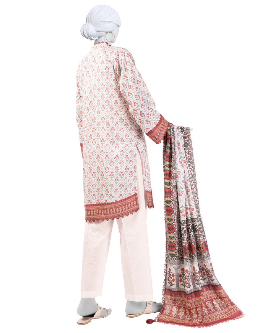 MULTICOLOR LAWN PRINTED UNSTITCHED 3PC