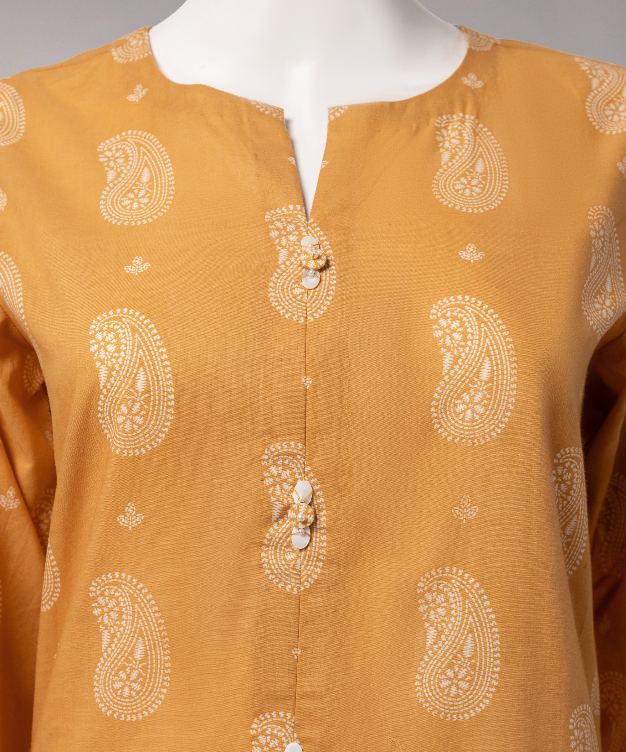 Mustard Lawn Printed Unstitched 3Pc