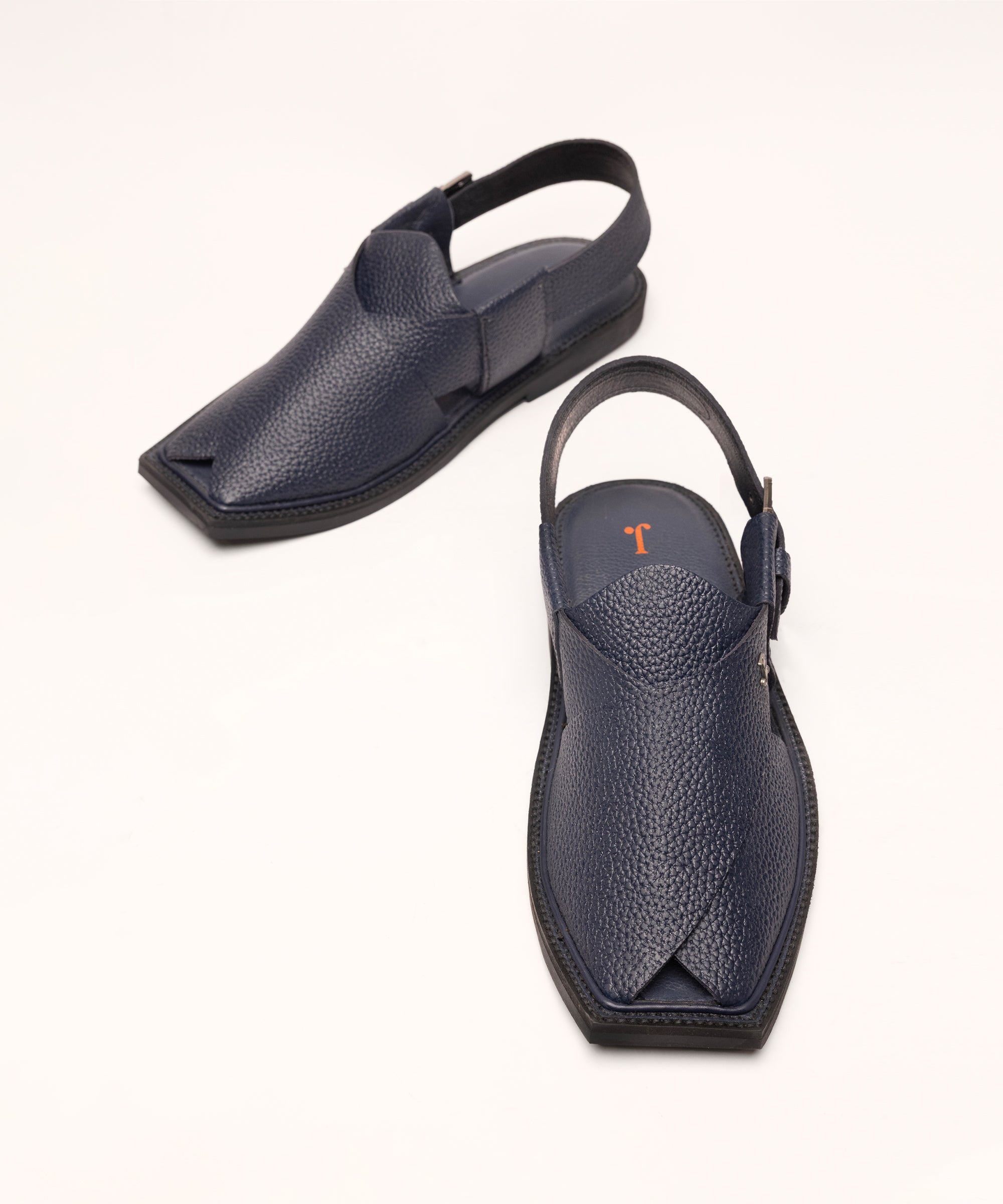 BLUE TEXTURED PESHAWARI SANDALS