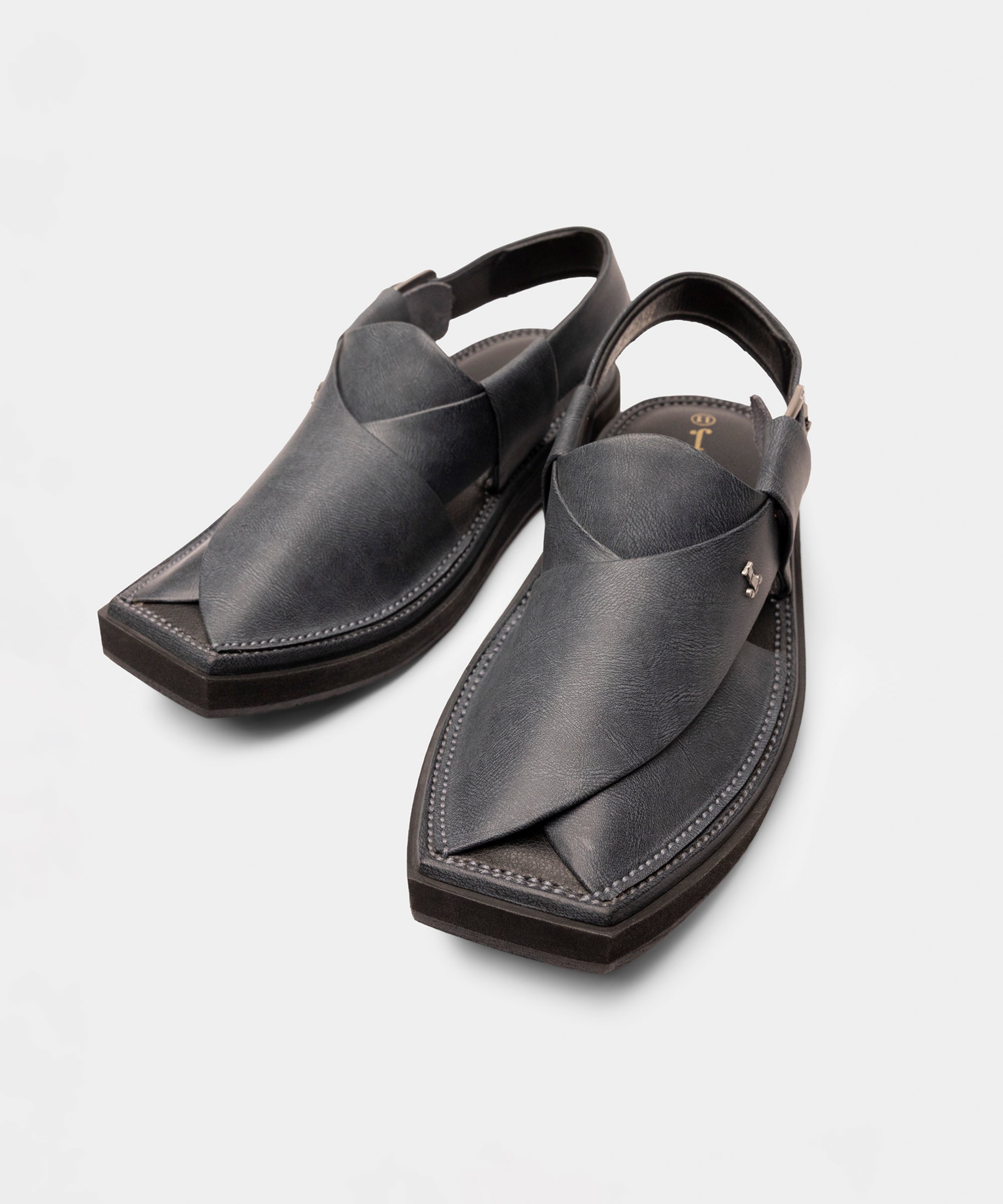 GREY PLAIN PESHAWARI SANDALS