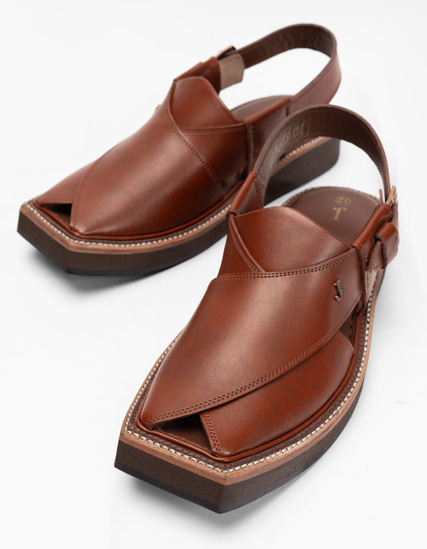 MAROON PLAIN PESHAWARI SANDALS
