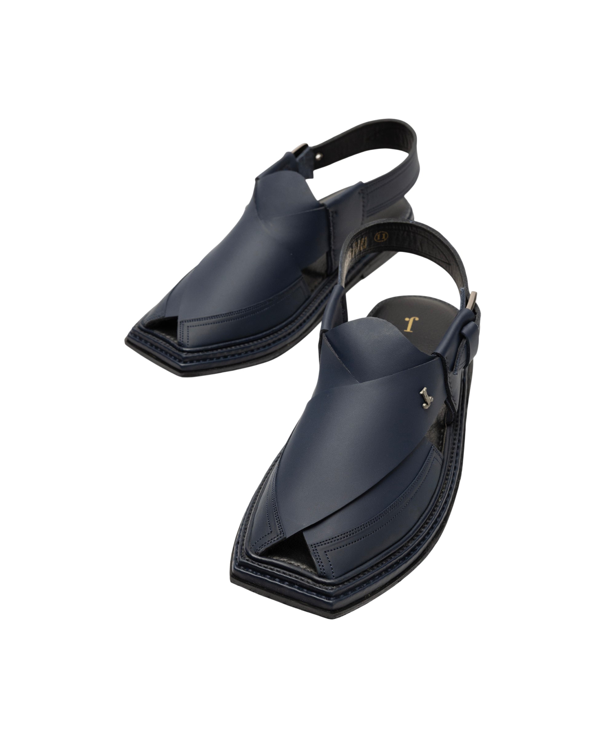 BLUE PLAIN PESHAWARI SANDALS