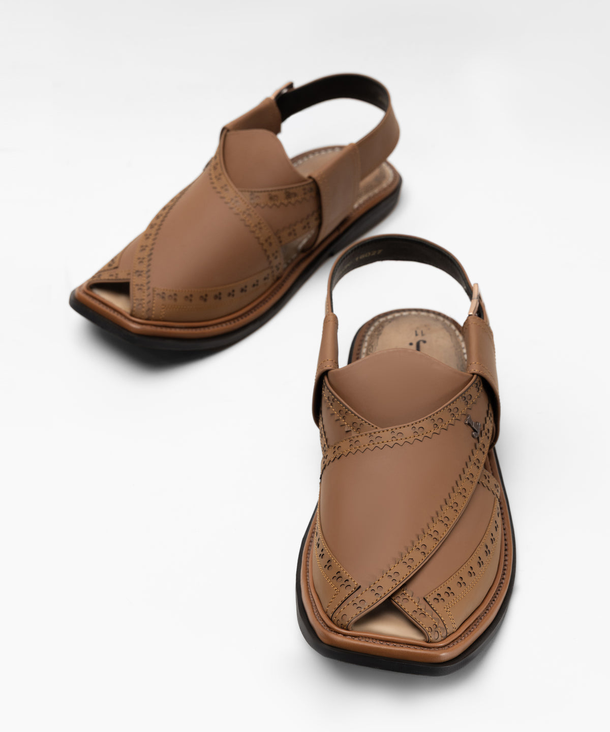 BROWN PLAIN PESHAWARI SANDALS