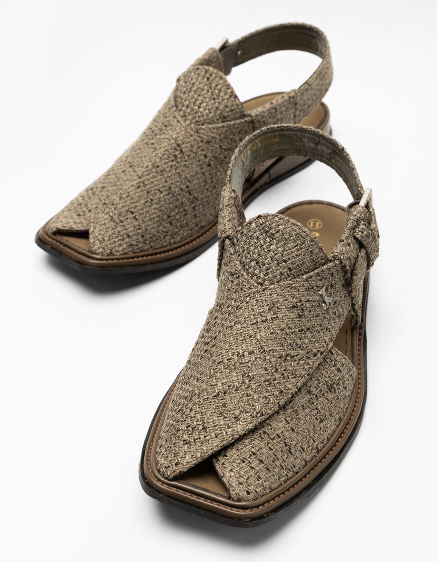 ANTIQUE GOLD PESHAWARI SANDALS