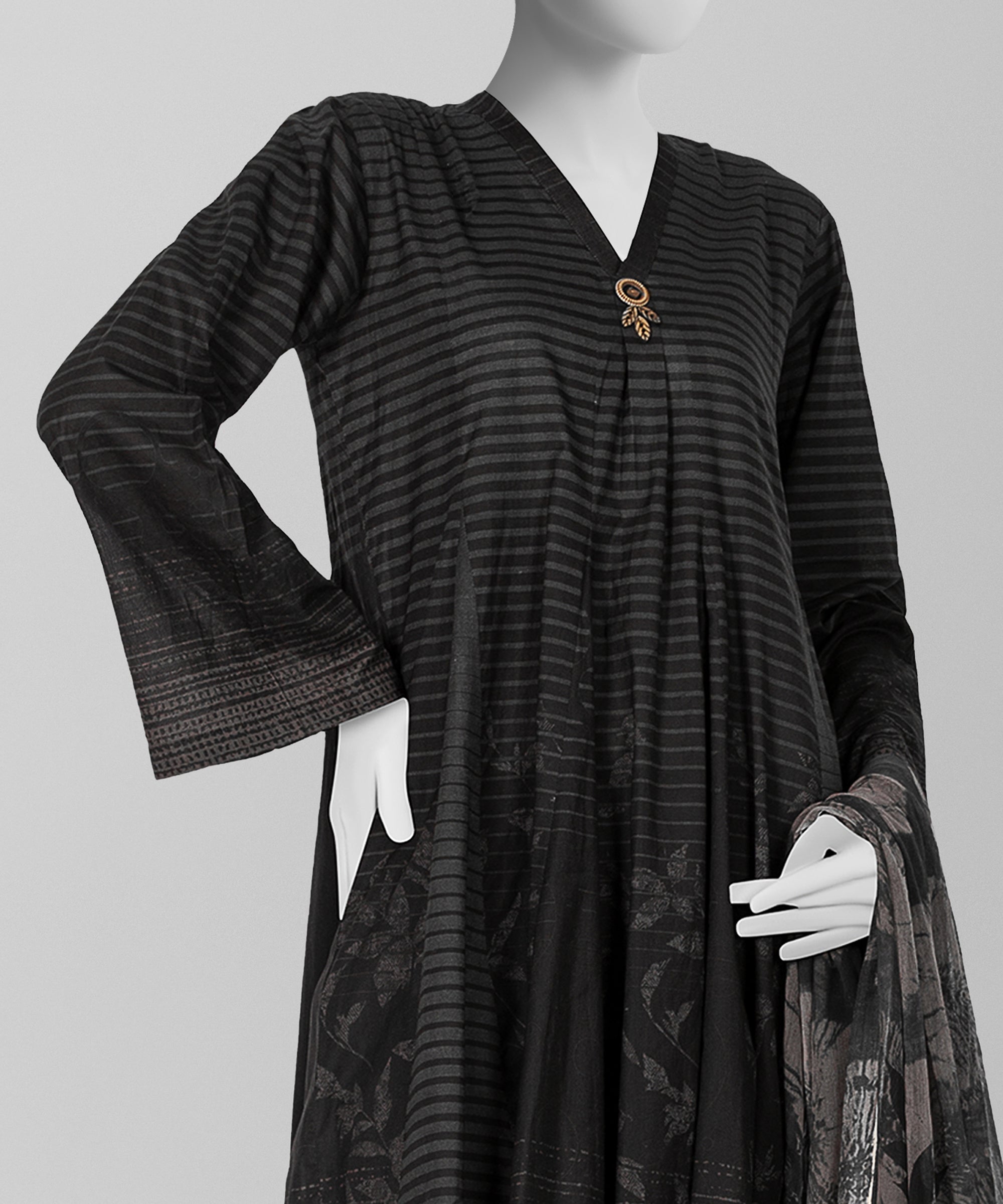 Black Unstitched 3Pc