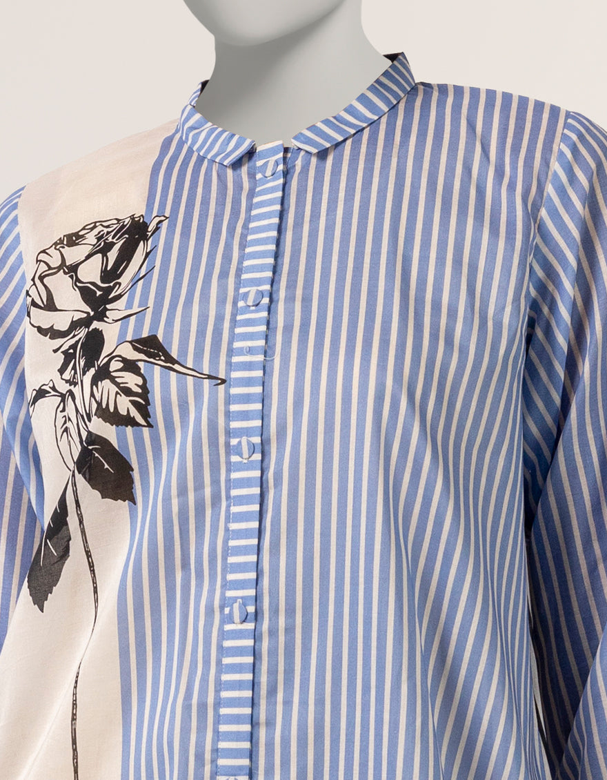 BLUE LAWN DIGITAL PRINTED KURTA