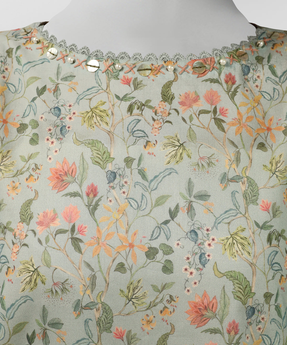 Peach Lawn Embroidered Co-Ord Set