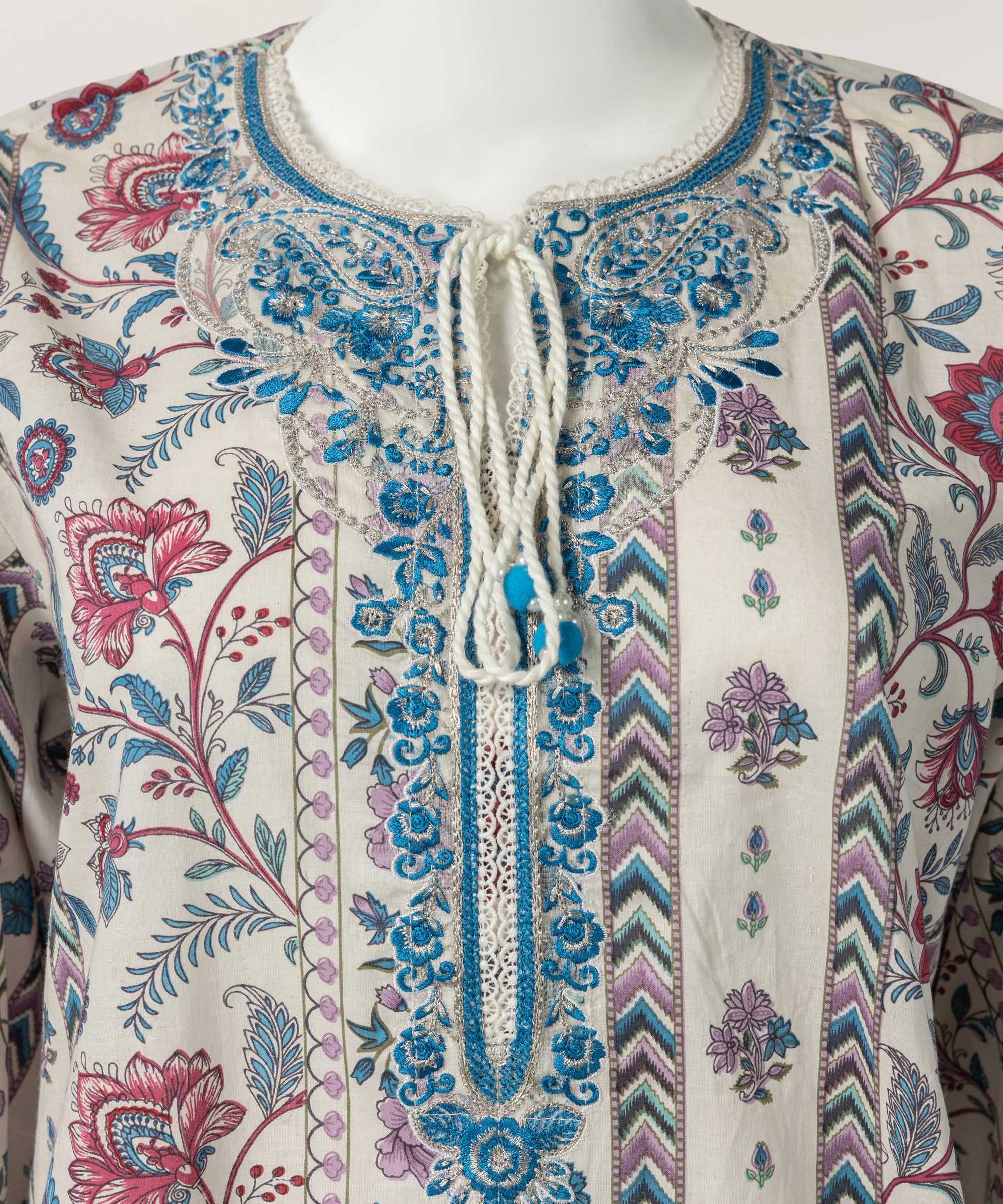 Multicolor Lawn Embroidered Co-Ord Set