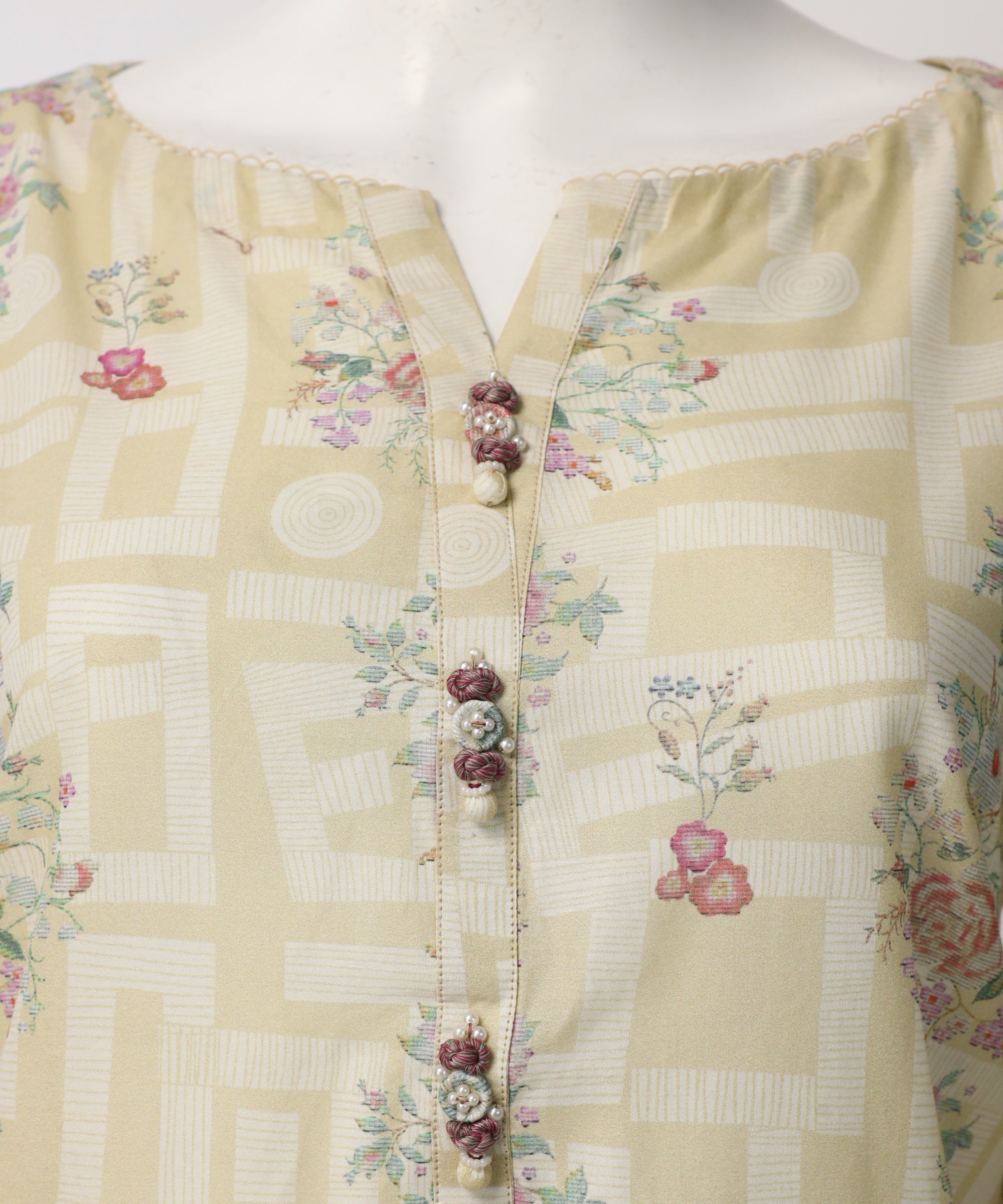 Yellow Lawn Digital Printed Unstitched 2Pc
