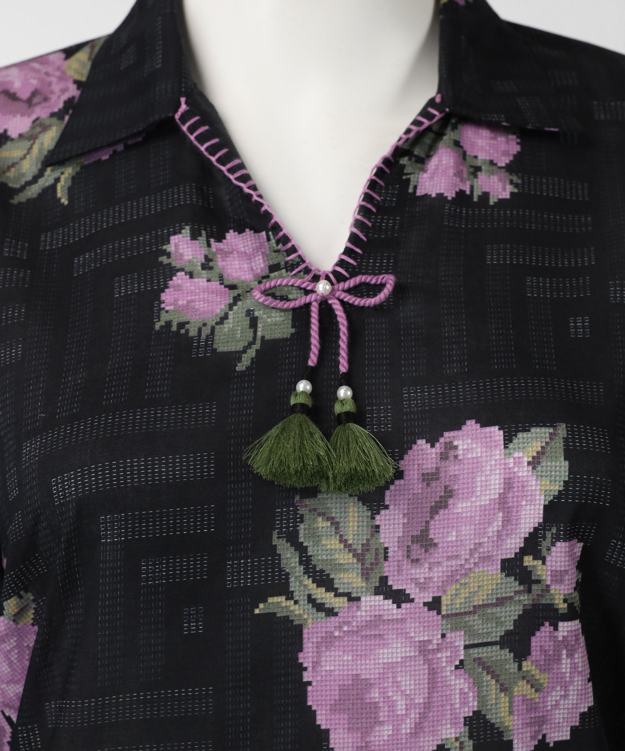 Black Lawn Digital Printed Unstitched 2Pc