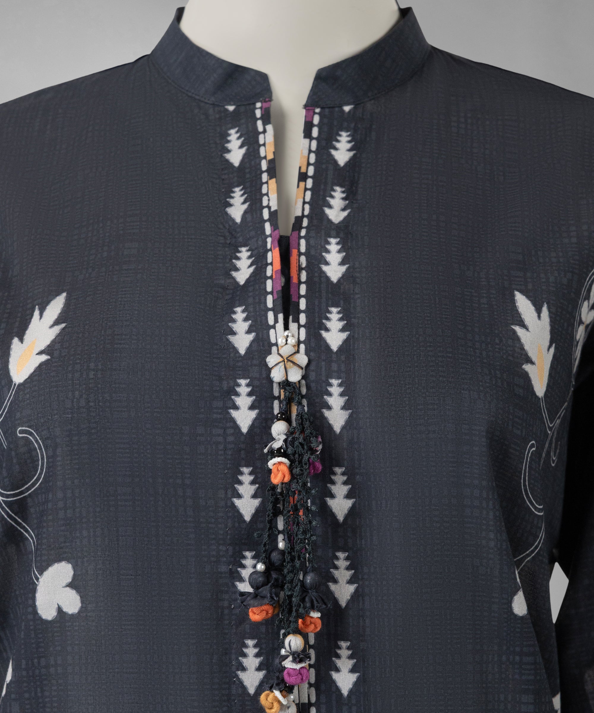 Black Lawn Digital Printed Unstitched 2PC