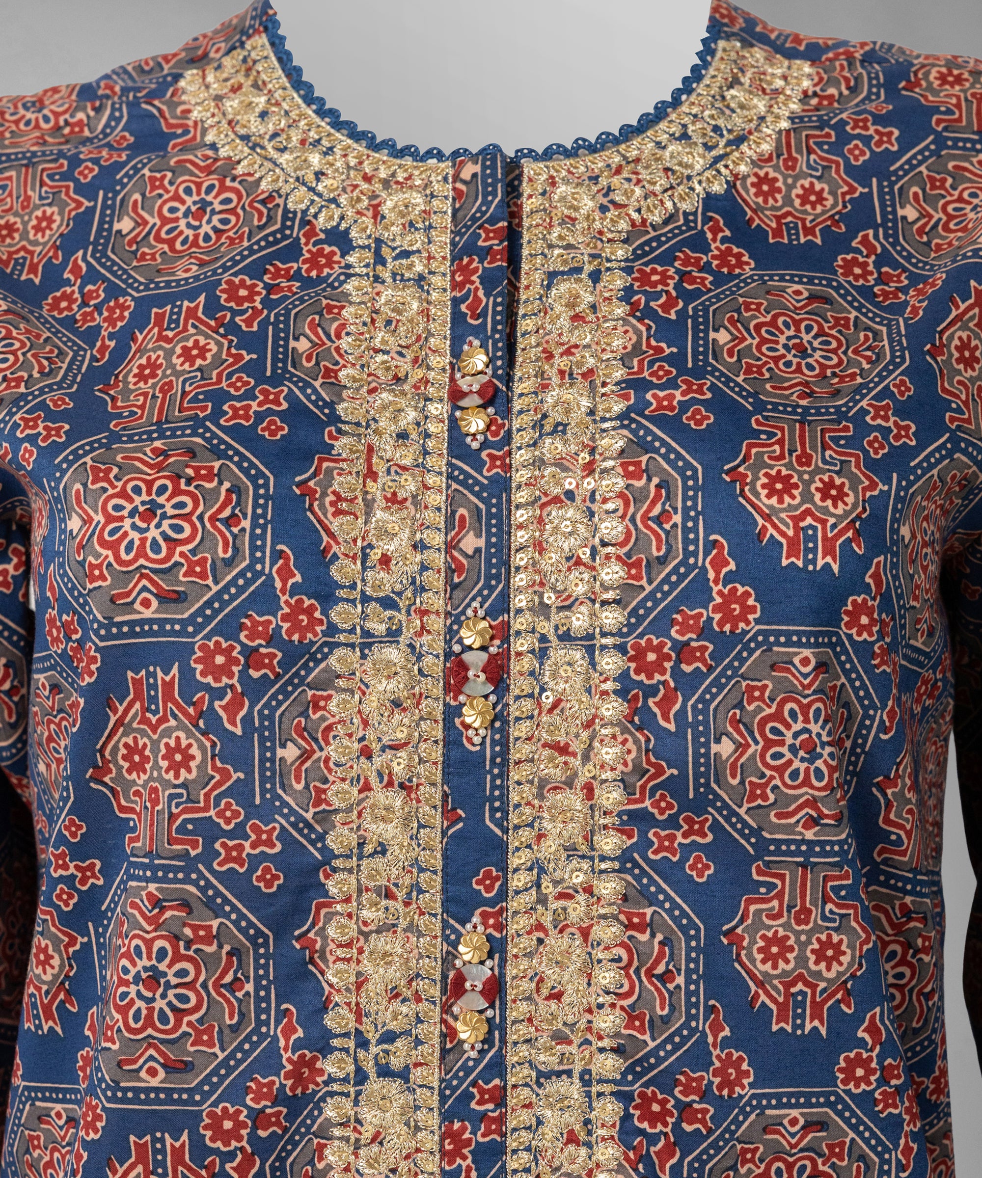 Multicolor Lawn Embroidered Unstitched 2Pc
