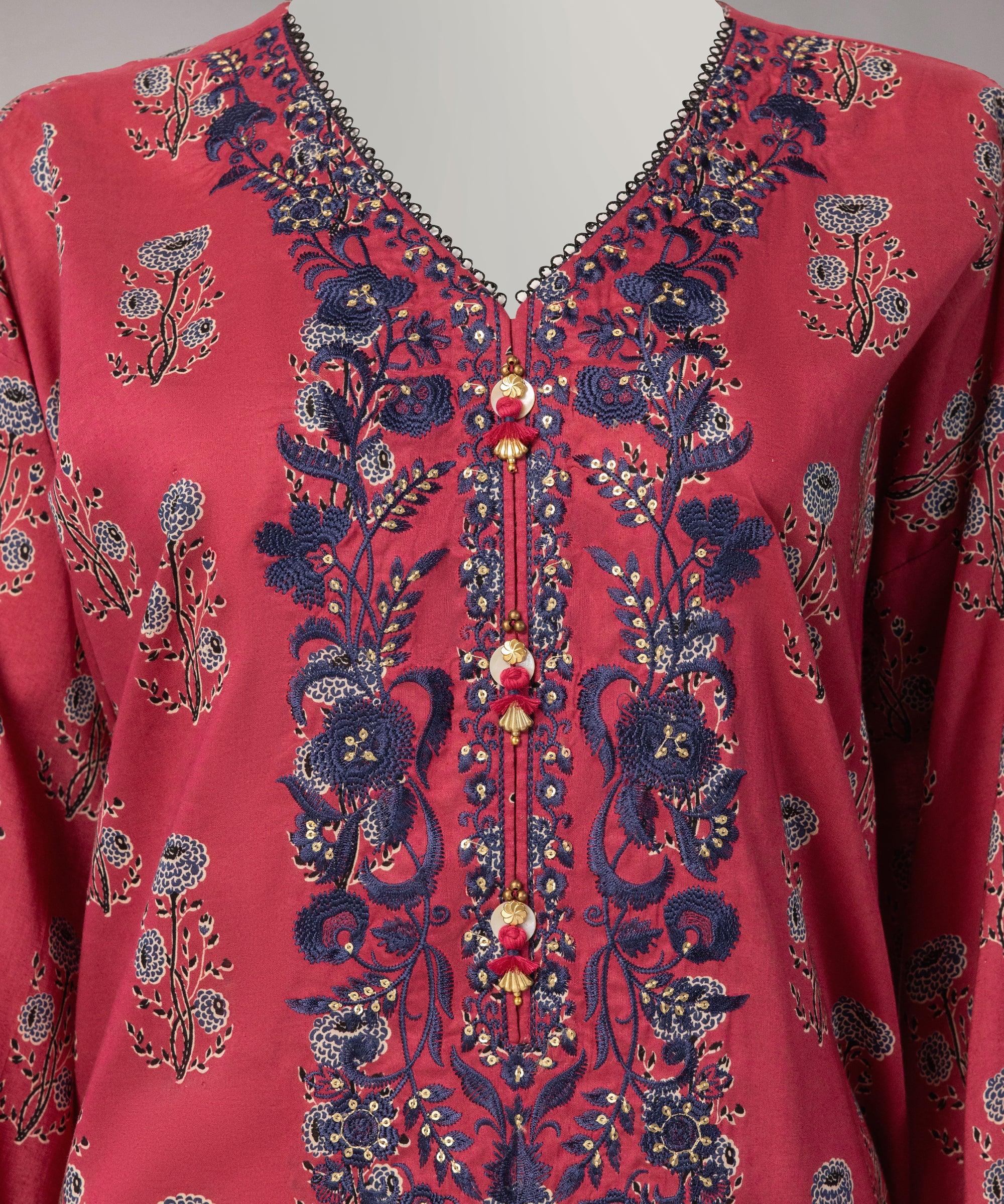 Multicolor Lawn Embroidered Unstitched 2Pc