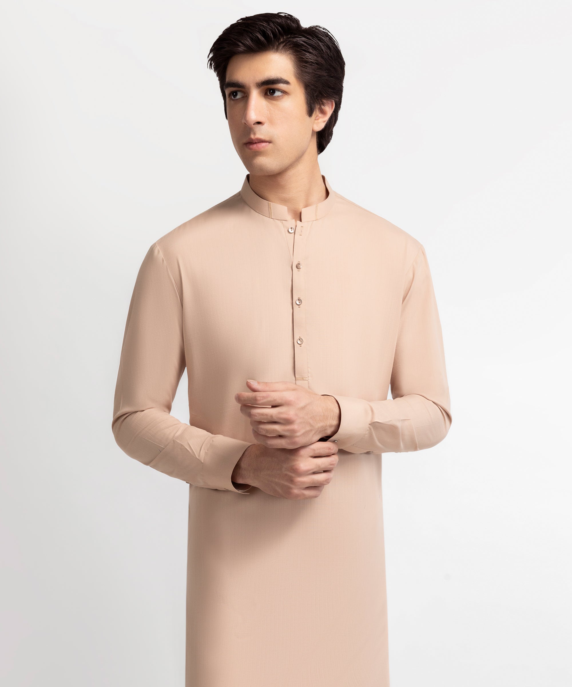 PEACH CASUAL KAMEEZ SHALWAR