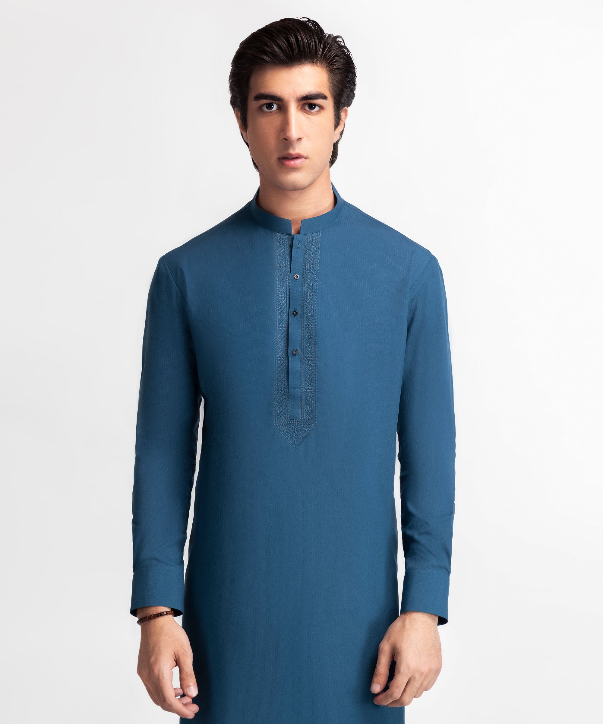 TEAL SEMI-FORMAL KAMEEZ SHALWAR