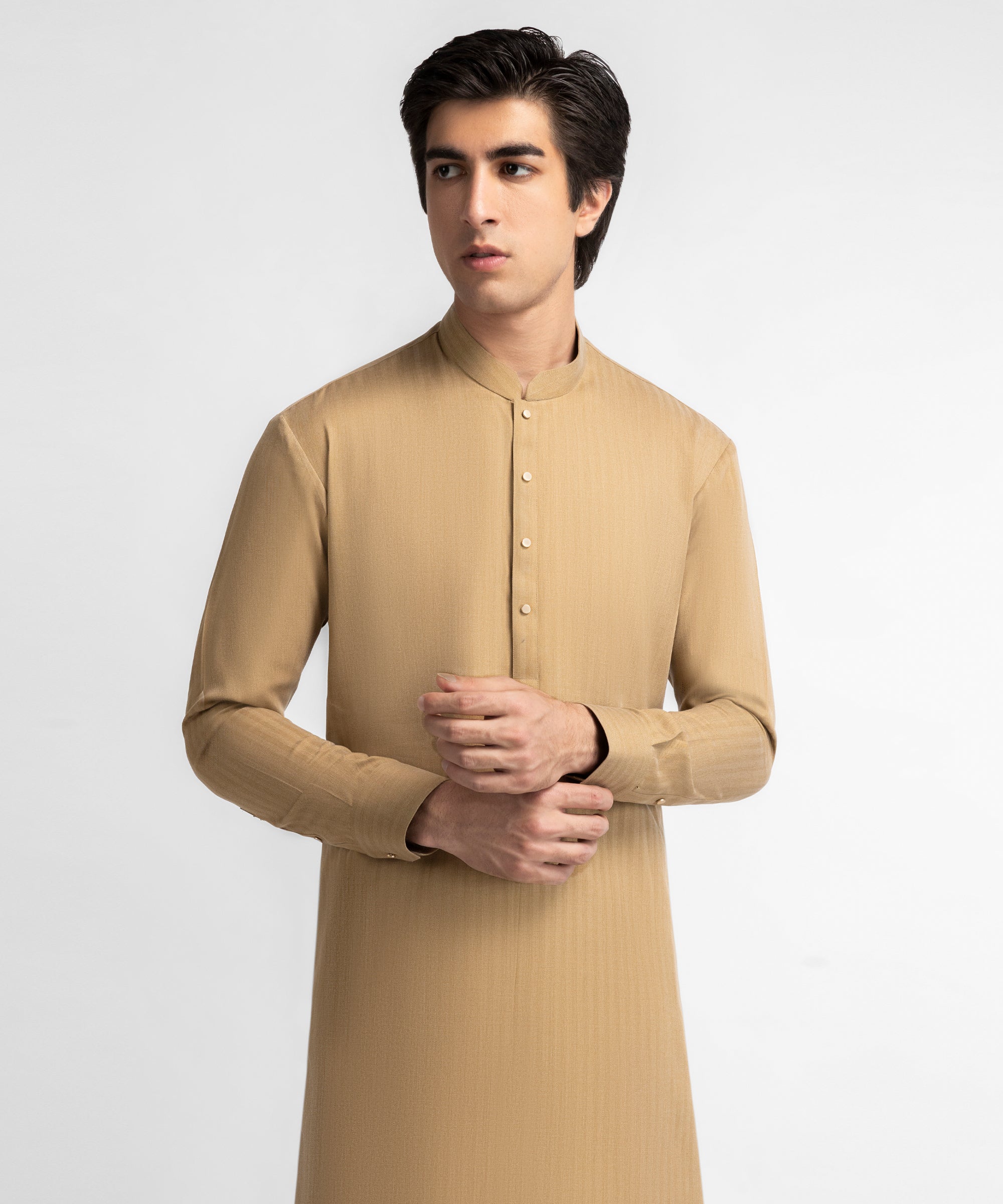 BROWN PLAIN KAMEEZ SHALWAR