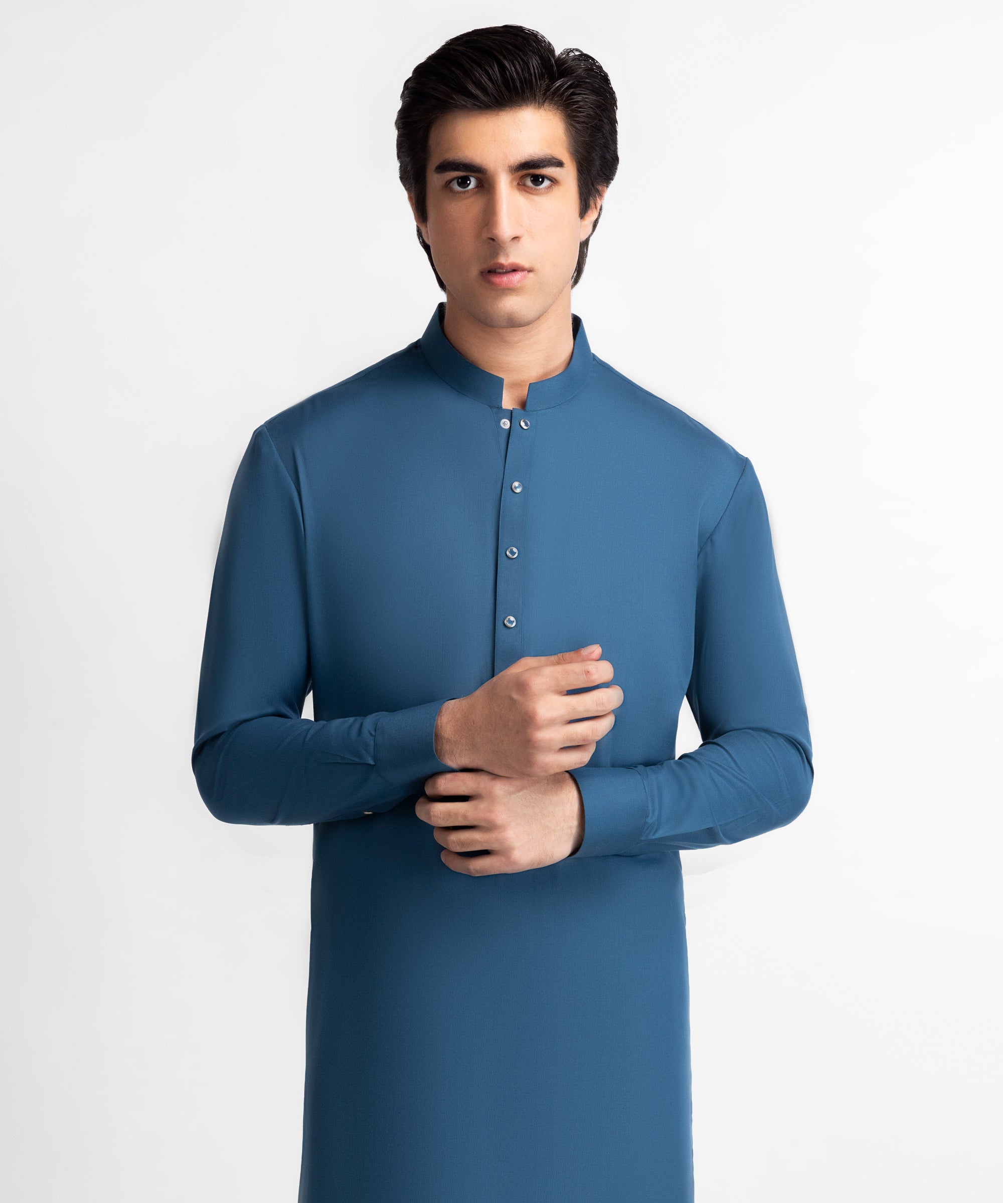 Blue Plain Kameez Shalwar