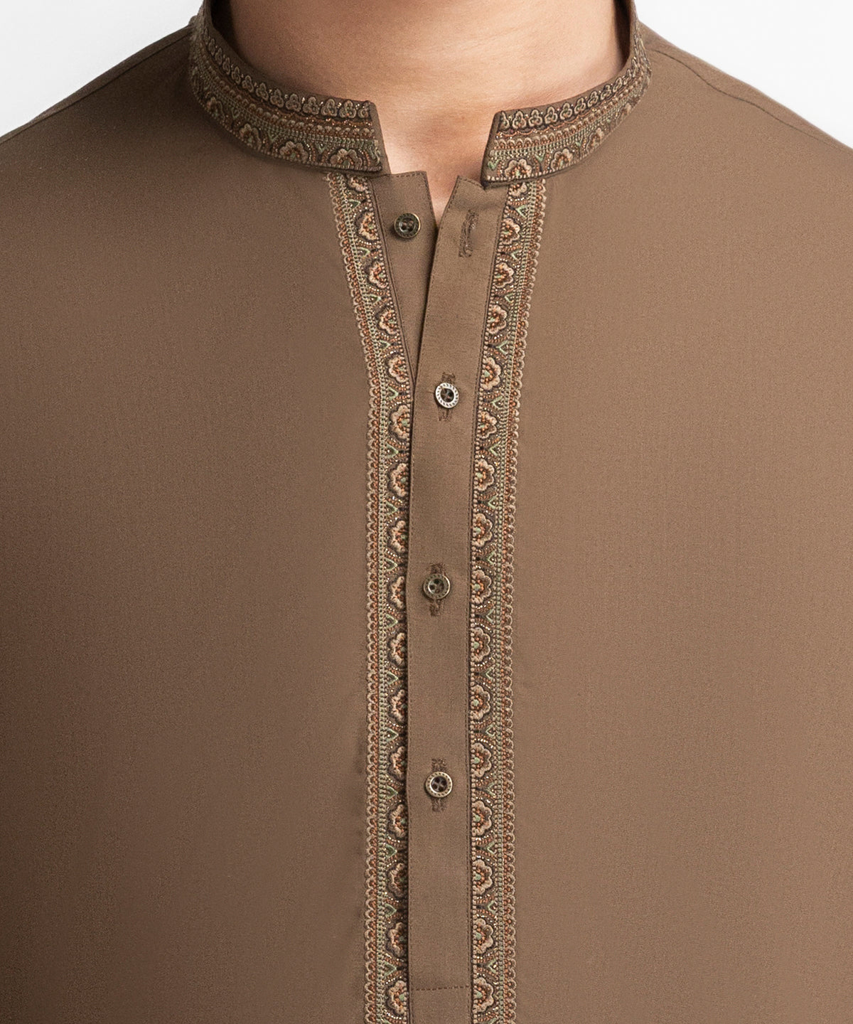 BROWN SEMI-FORMAL KURTA TROUSERS
