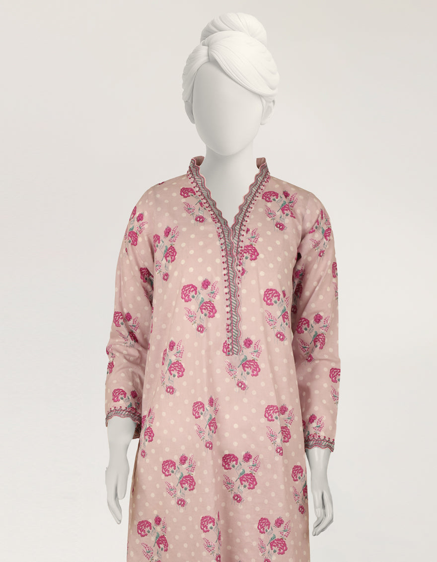 LILAC LAWN EMBROIDERED KURTA