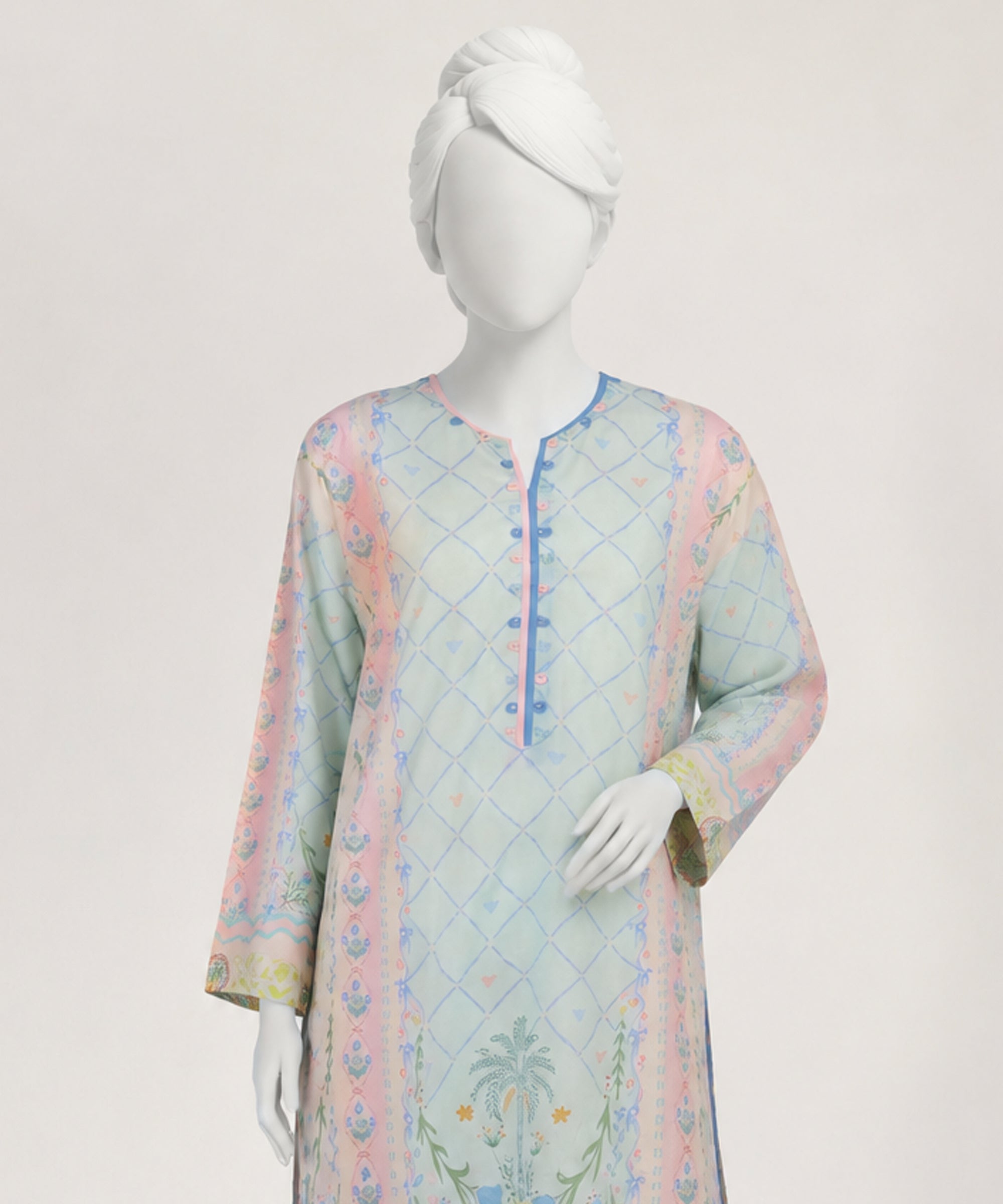 Multicolor Lawn Digital Printed Kurta