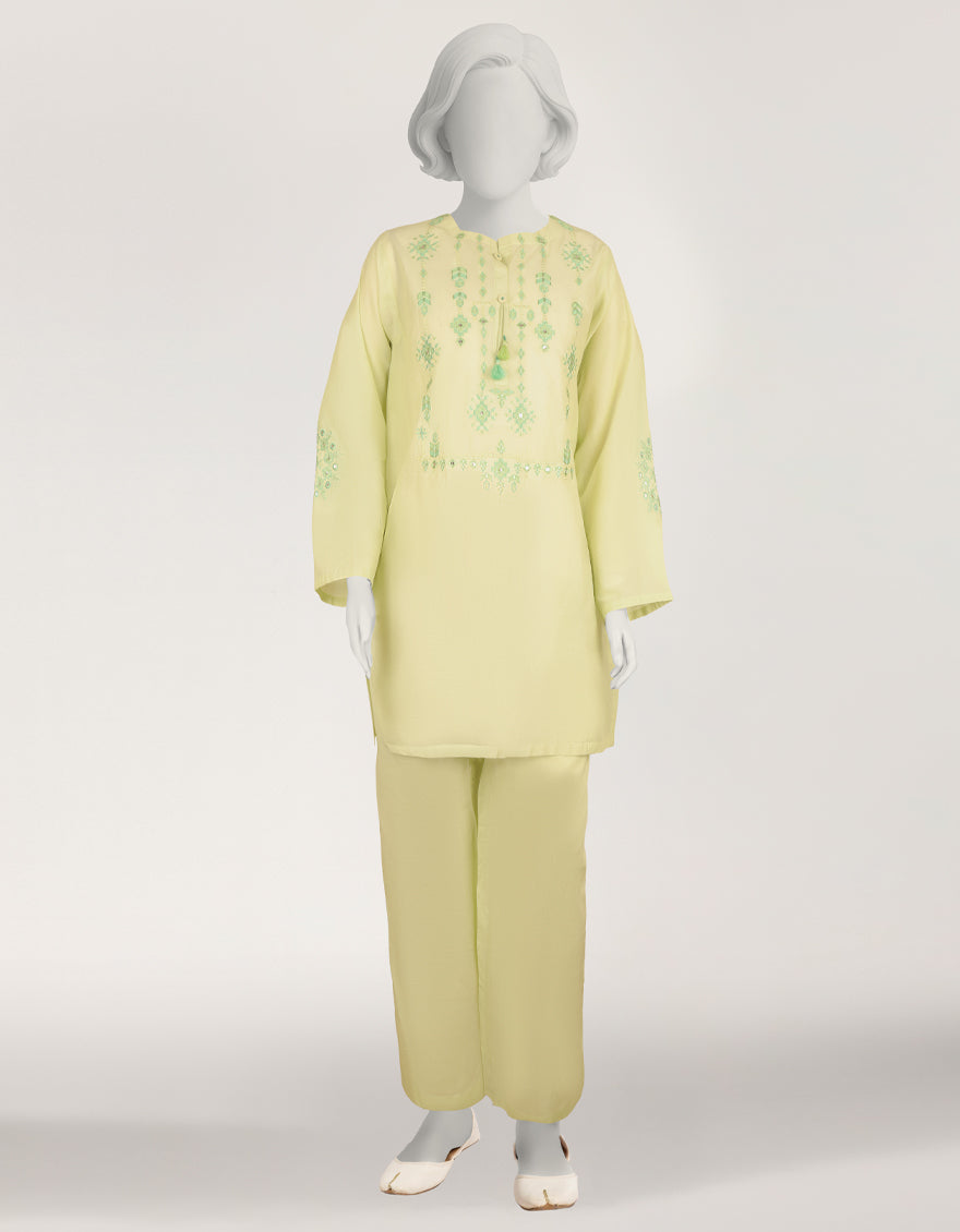 GREEN LAWN EMBROIDERED STITCHED 2PC