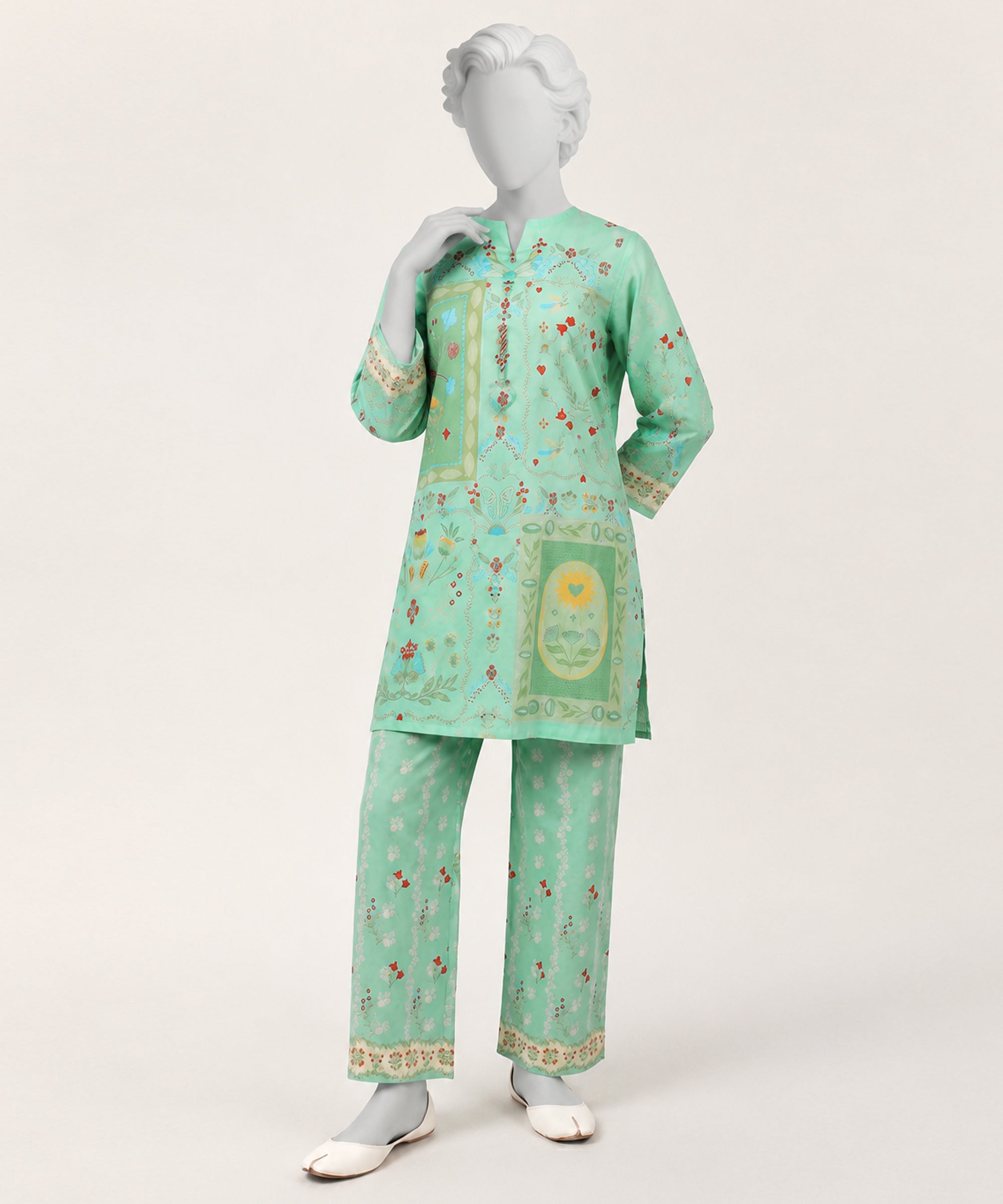 Green Lawn Digital Printed Stitched 2Pc