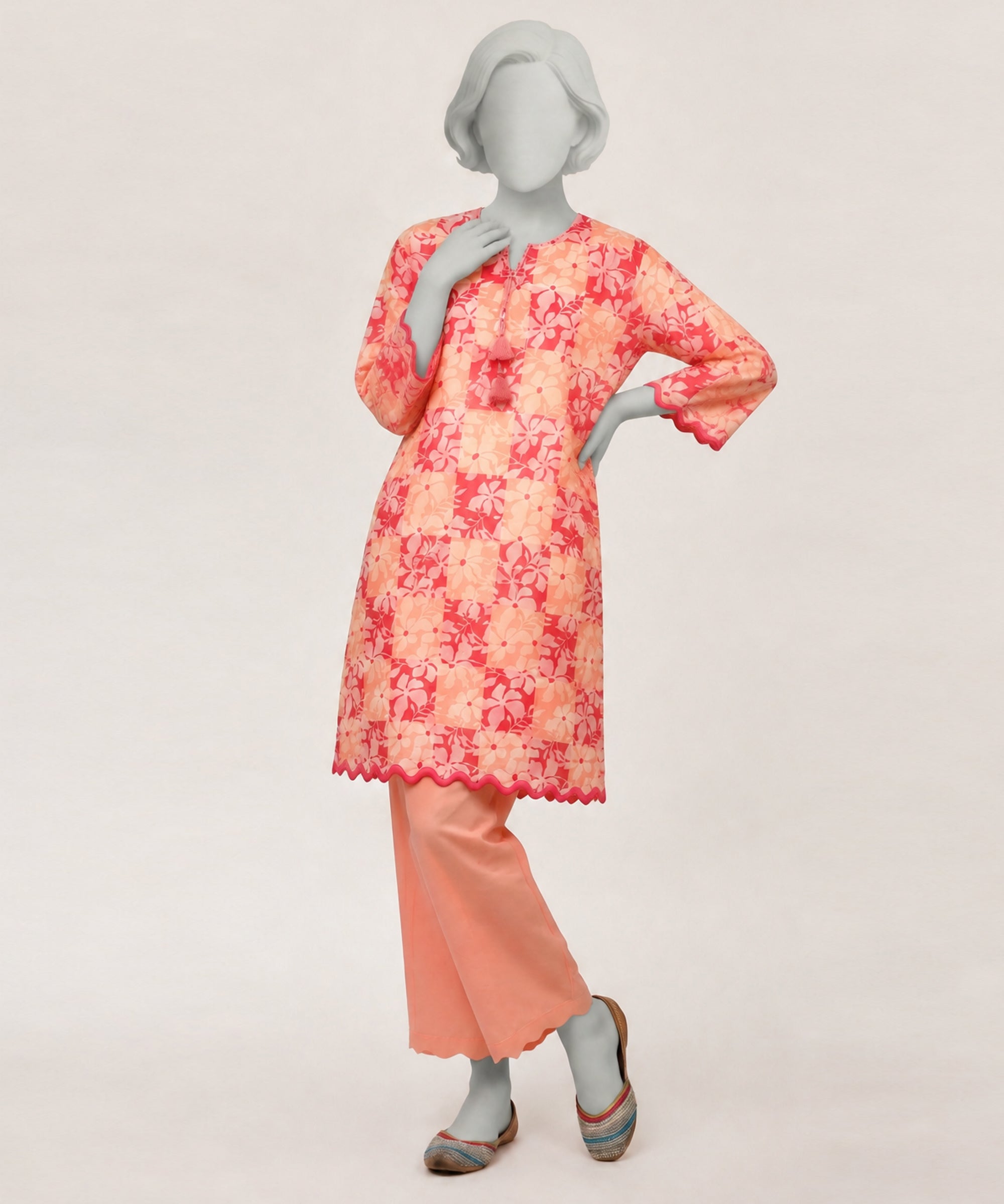 Pink Lawn Printed Stitched 2Pc