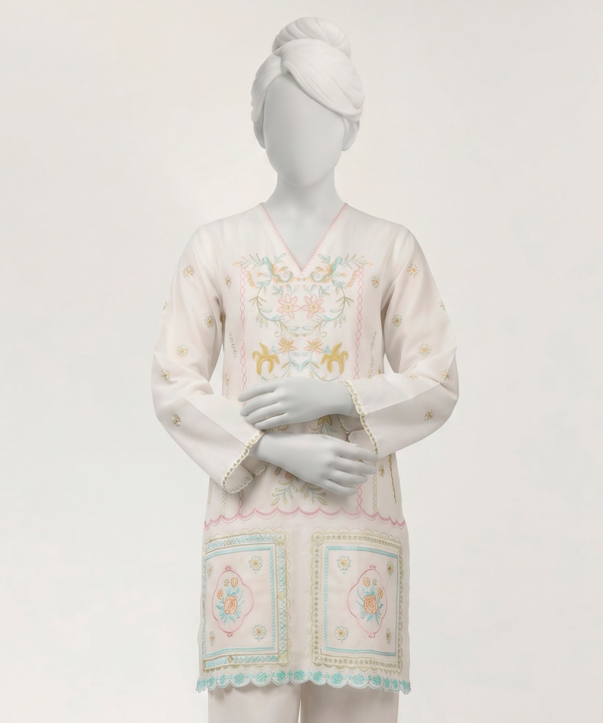 Lilac Lawn Embroidered Stitched 2Pc
