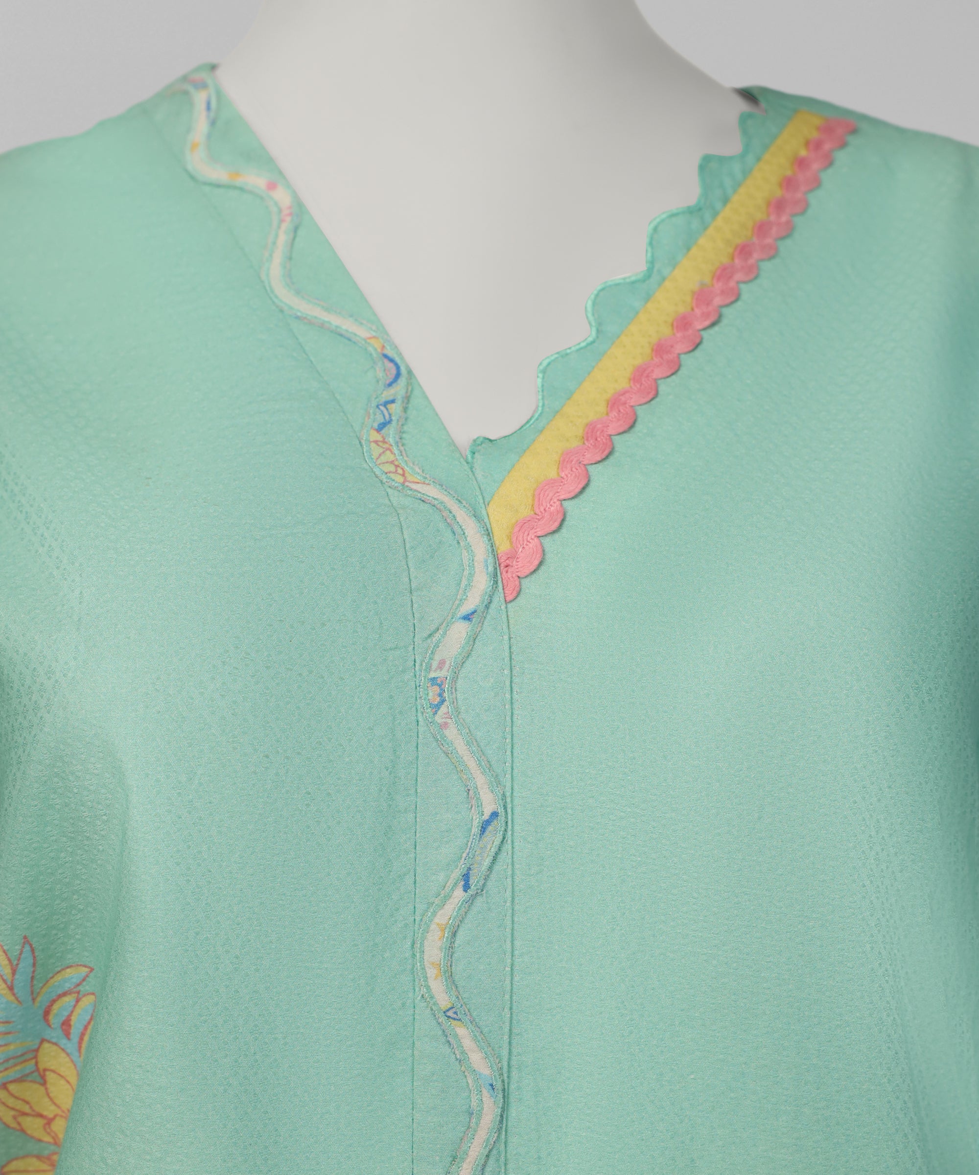 Light Green Digital Printed Dobby Stitched 2Pc