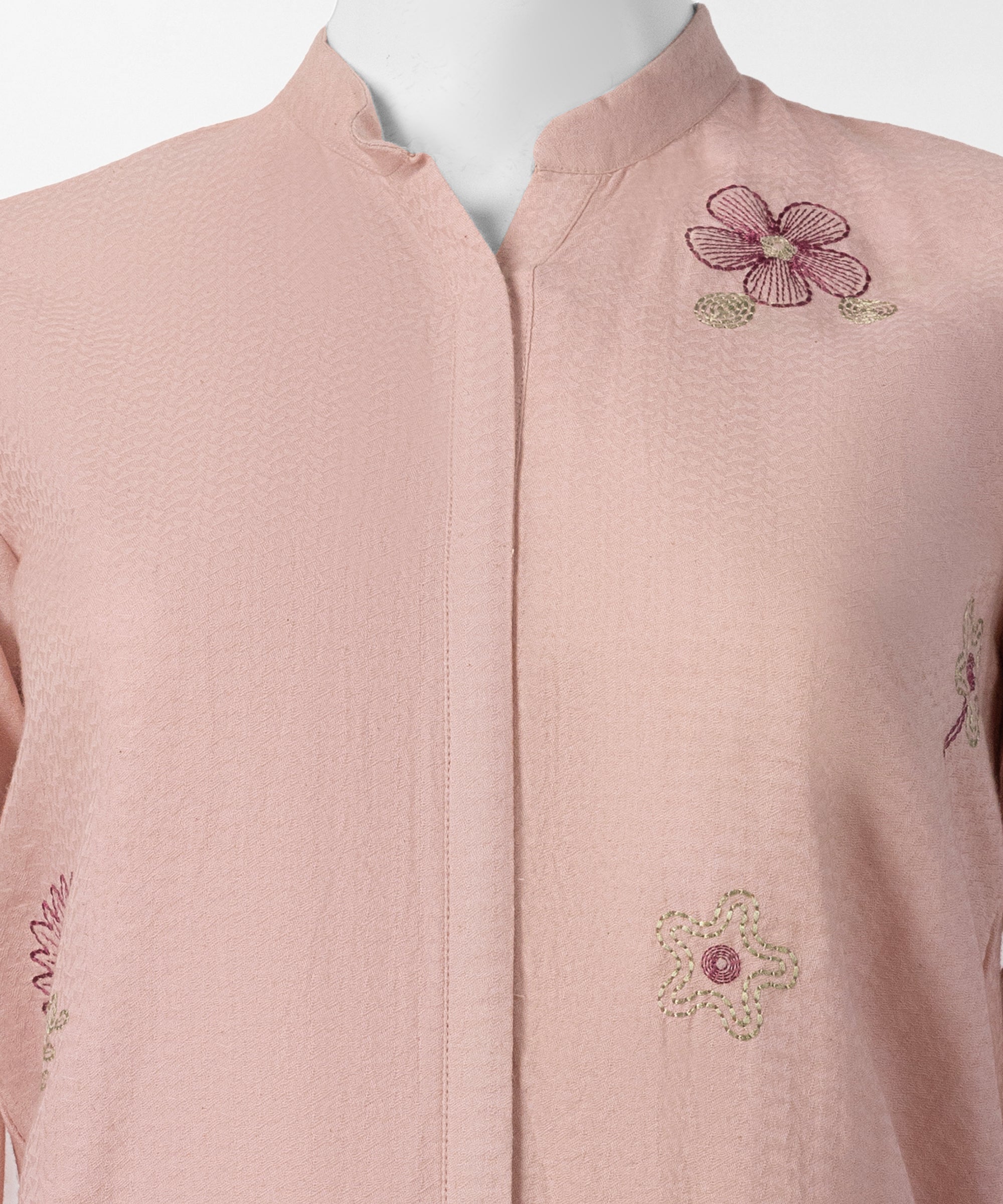 Pink Lawn Embroidered Stitched 2Pc