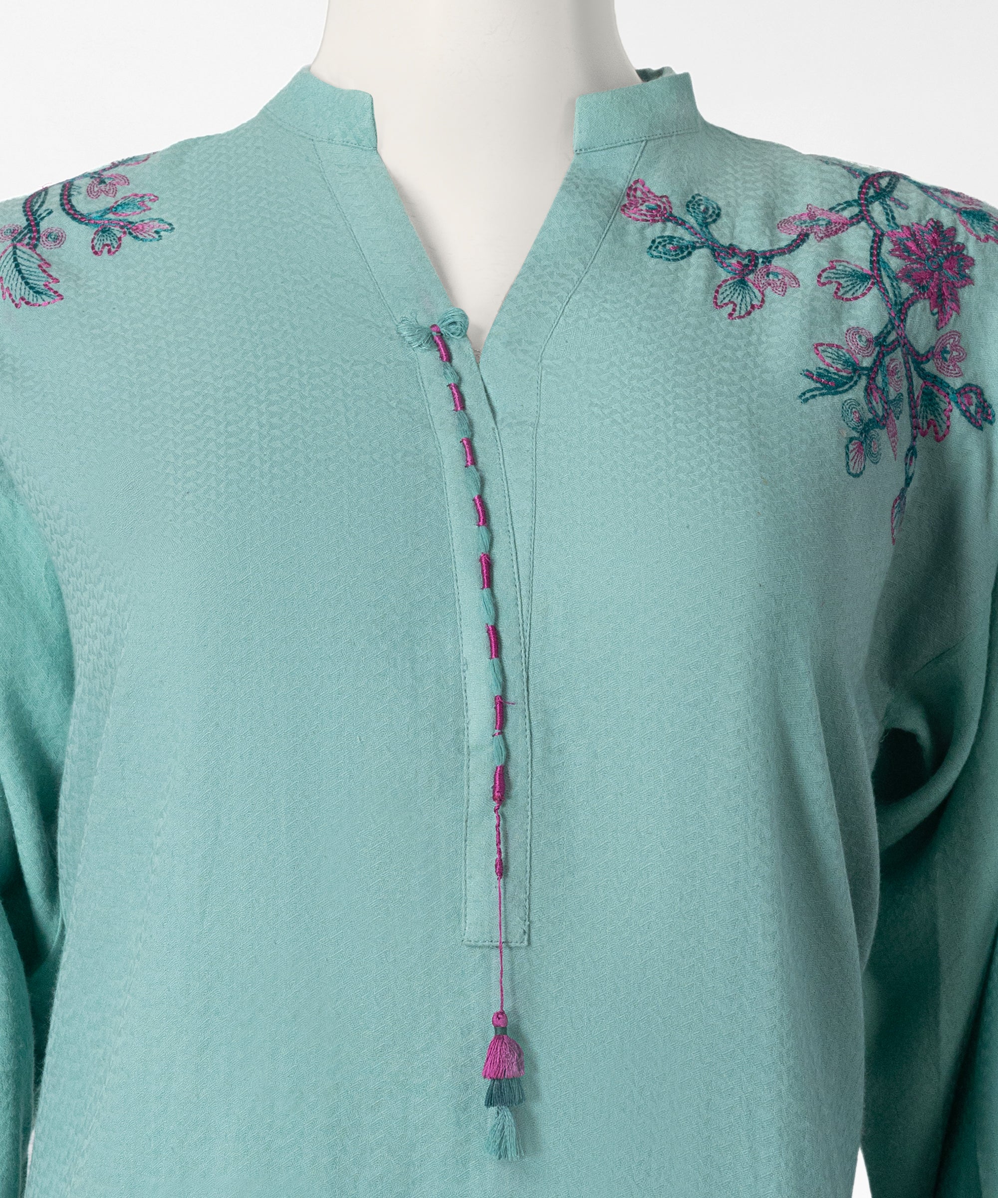 Green Embroidered Dobby Stitched 2Pc