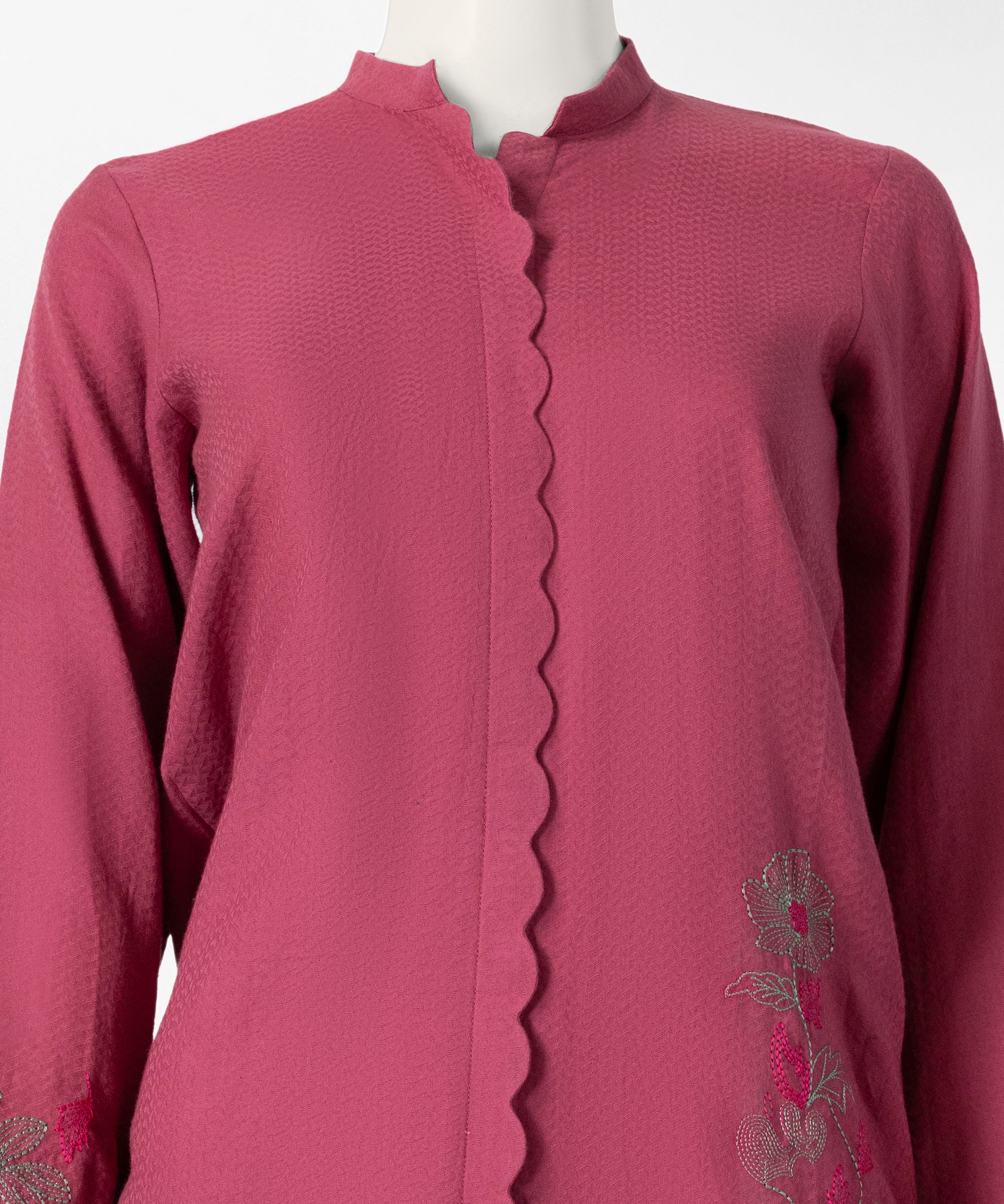 Red Lawn Embroidered Stitched 2Pc