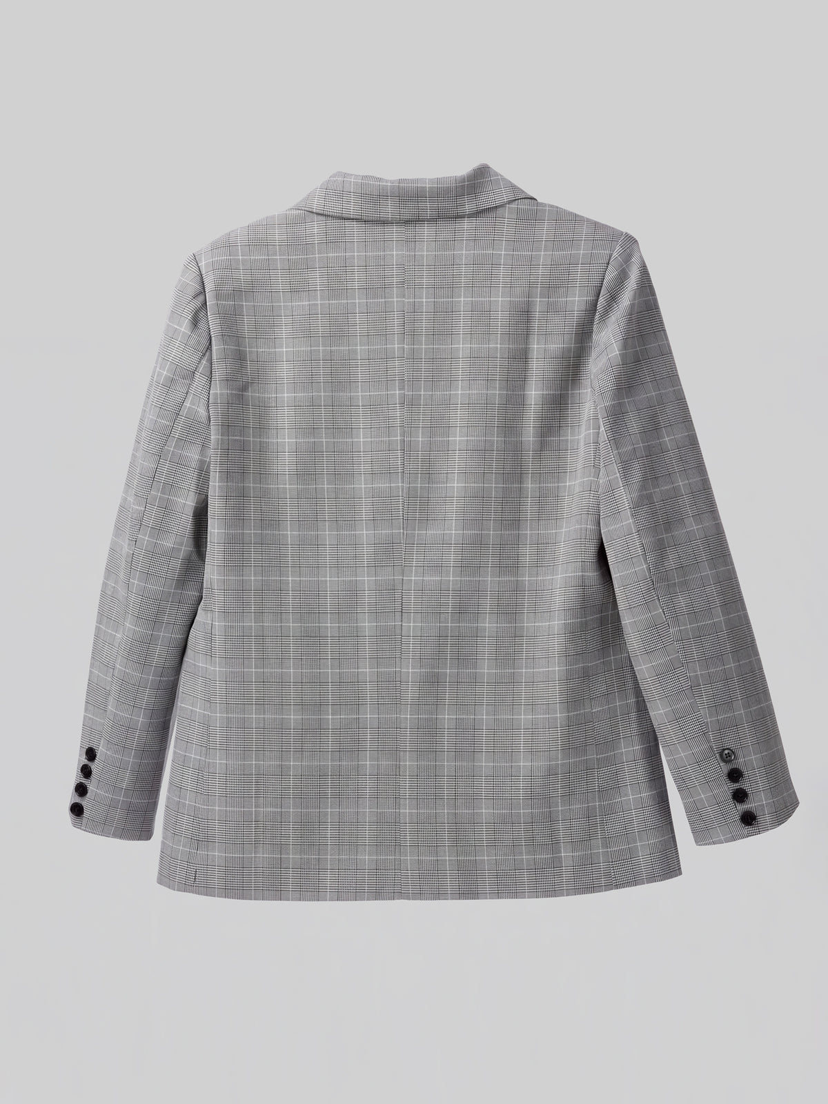 Relaxed Plaid Flap-Pocket Blazer