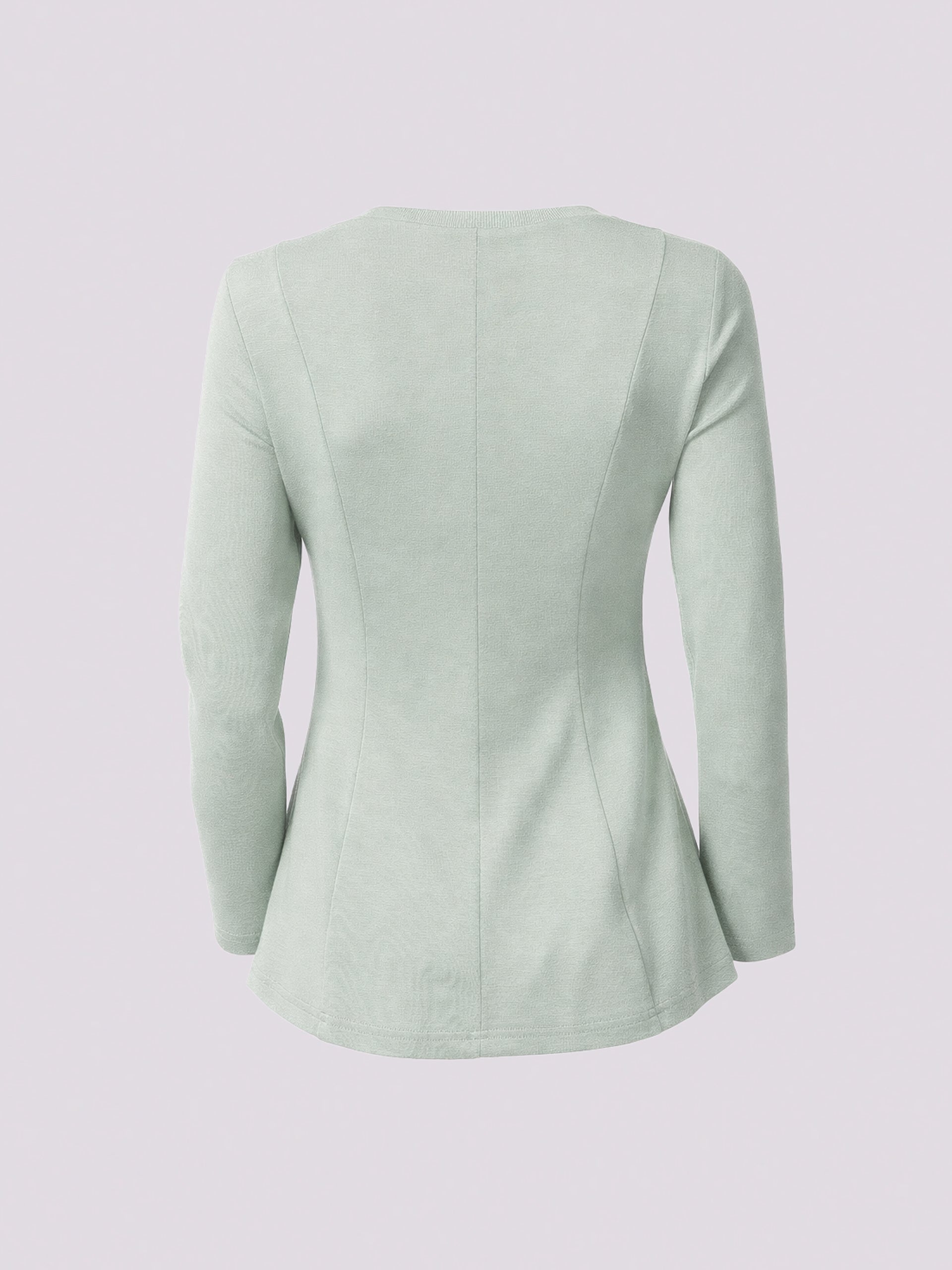 Sage Ribbed Long-Sleeve Top