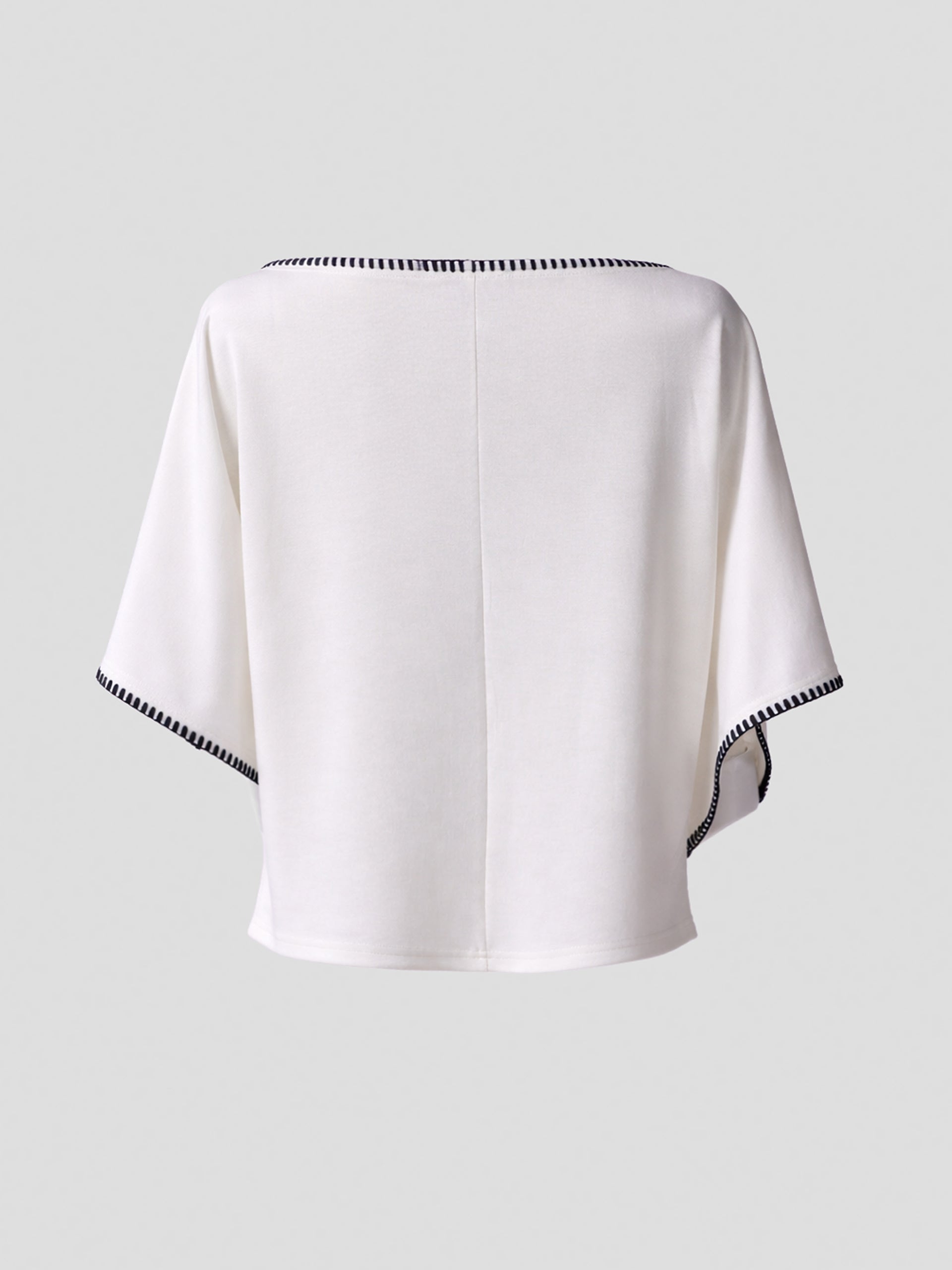 Contrast Blanket Stitch Top